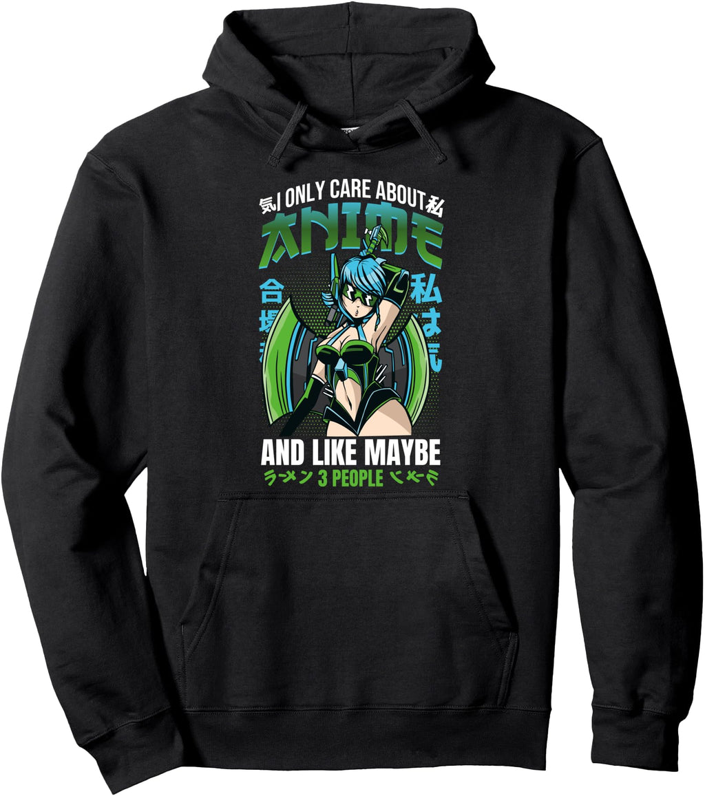 Handcrafted Sexy Anime I I Only Care T-Shirt - Custom Art Print Men Women - T-Shirt, Sweatshirt, Hoodie
