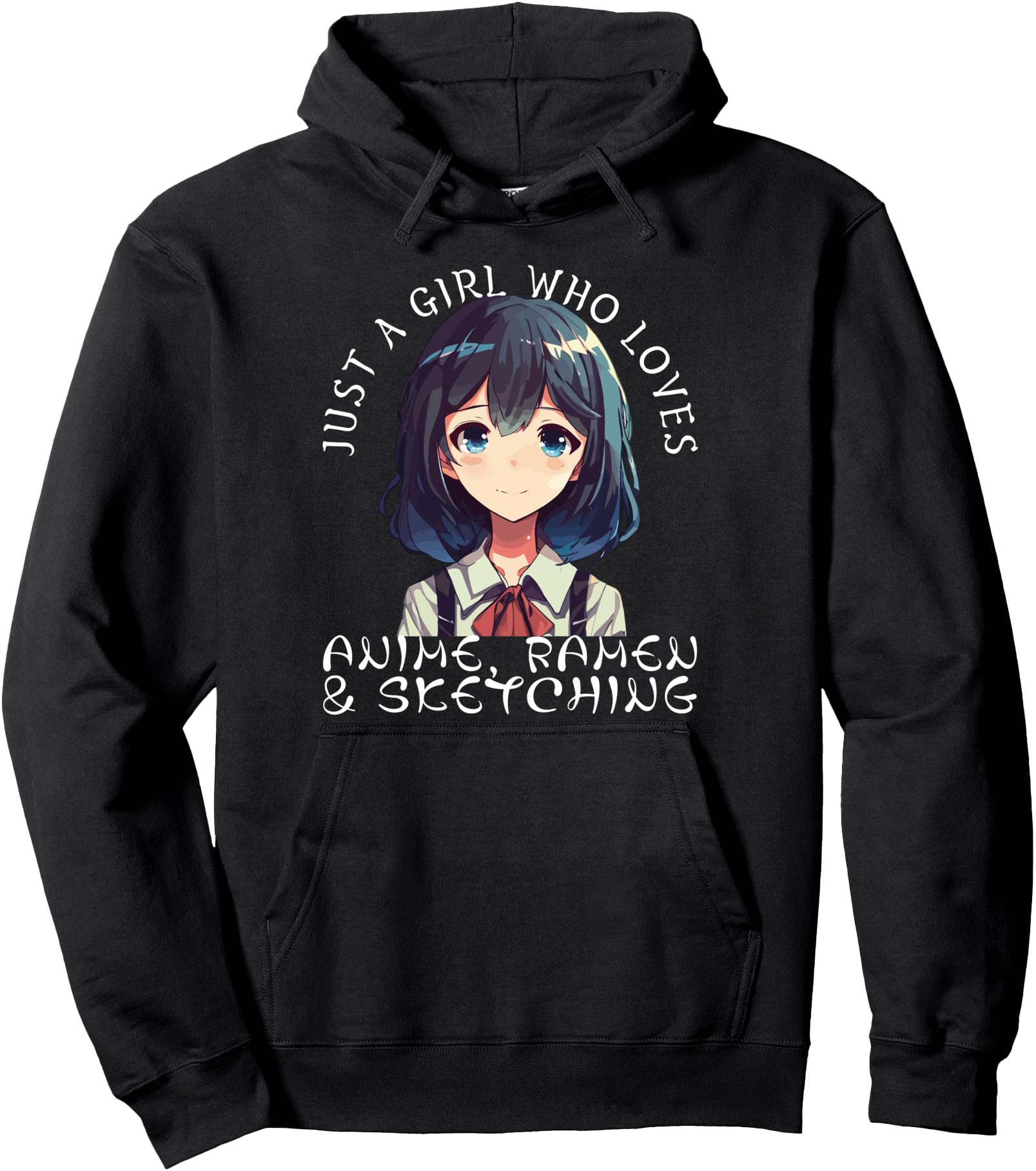 Authentic Just Who Loves Anime Ramen Sweatshirt - Minimalist Print Unisex - T-Shirt, Sweatshirt, Hoodie