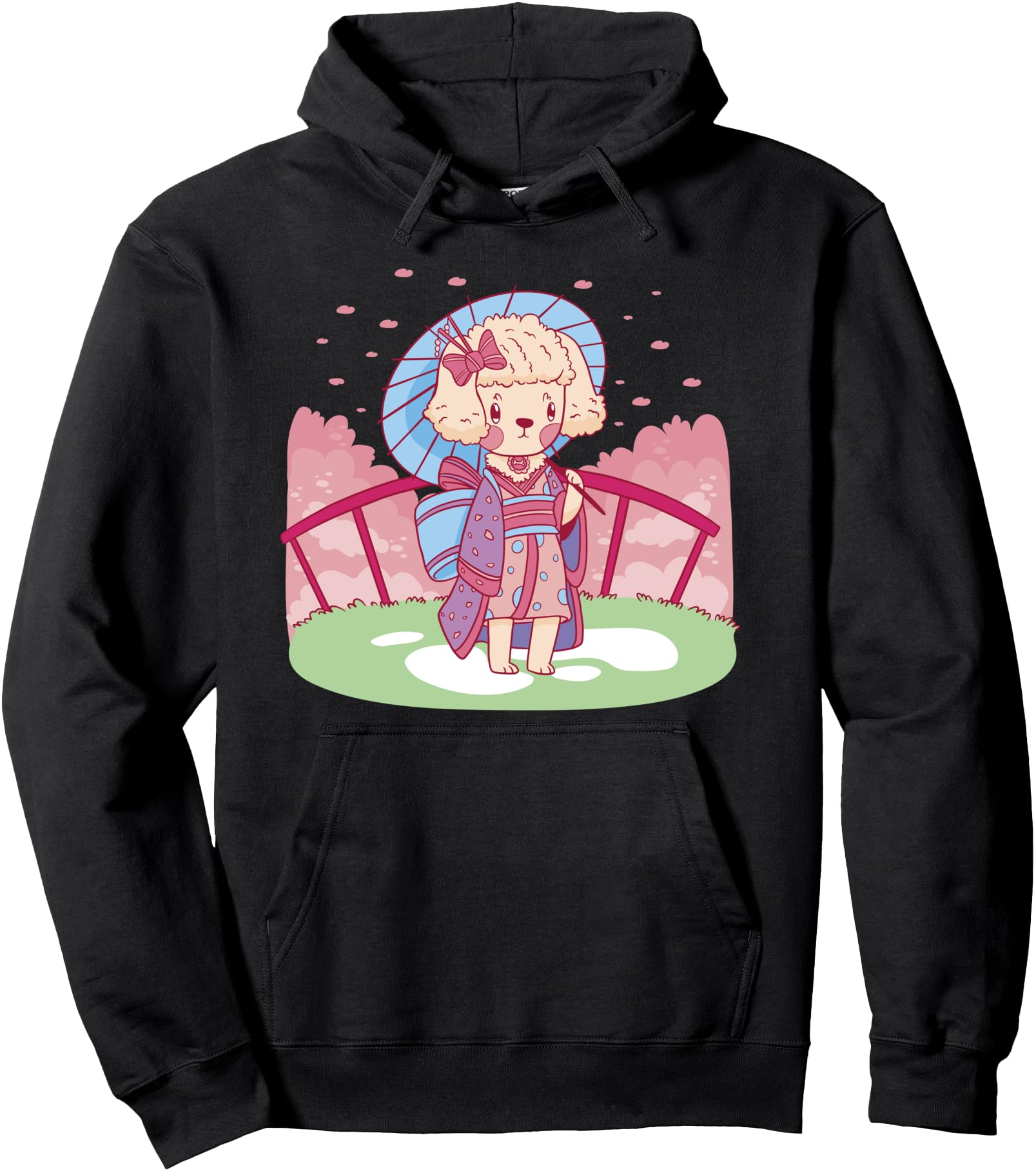Exclusive Poodle Dog Kimono Japanese T-Shirt - Unique Graphic Men Women - T-Shirt, Sweatshirt, Hoodie