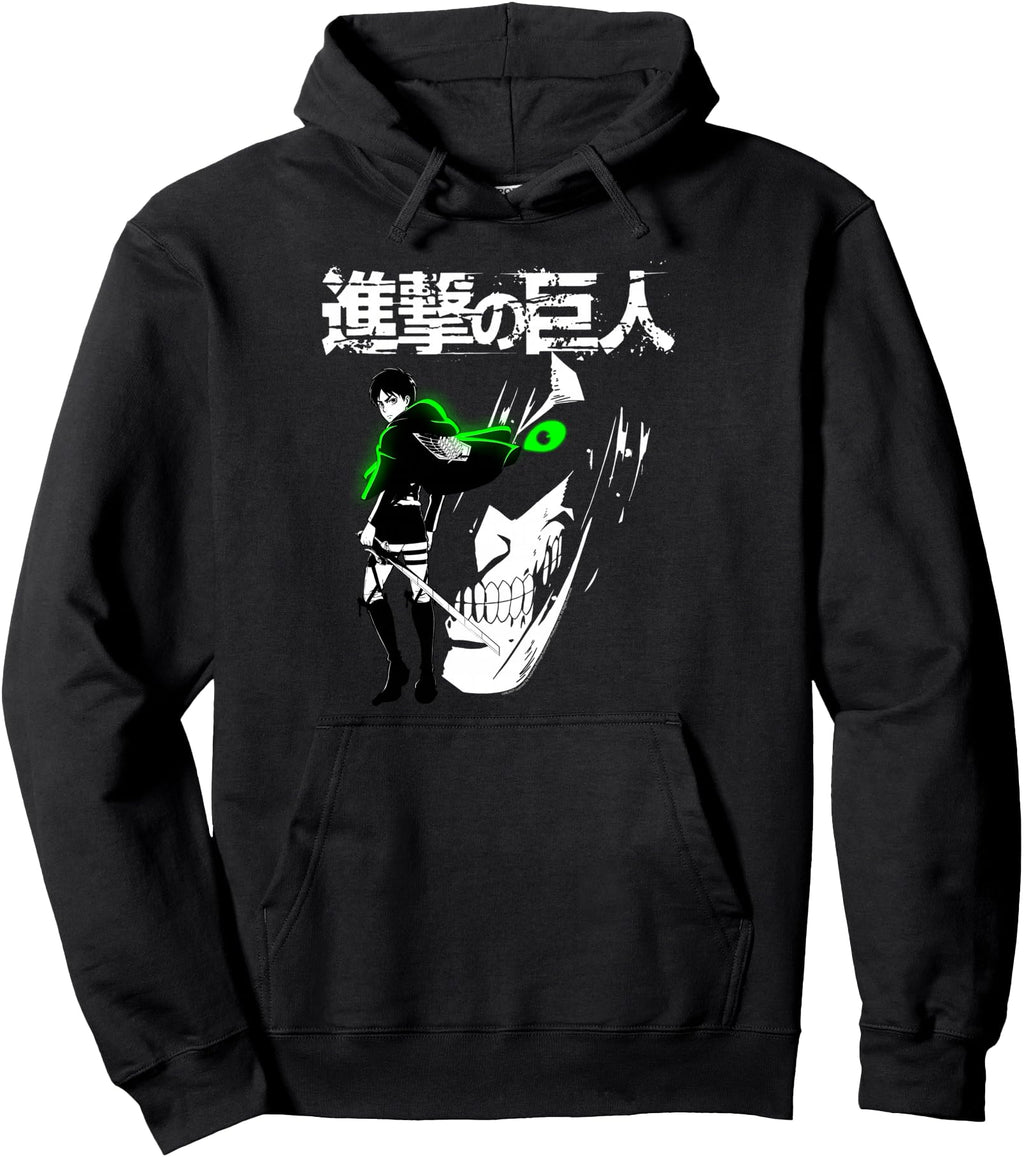 Original Attack Titan Eren Jaeger Glow Hoodie - Unique Graphic Unisex - T-Shirt, Sweatshirt, Hoodie