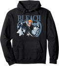 Handcrafted Bleach Ichigo Blue Toned Hoodie - Custom Art Print for Adults - T-Shirt, Sweatshirt, Hoodie
