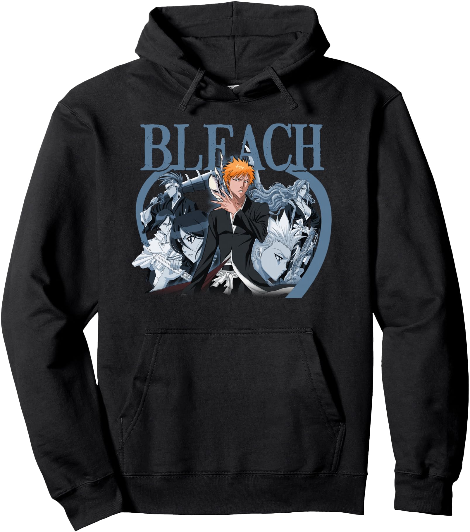 Handcrafted Bleach Ichigo Blue Toned Hoodie - Custom Art Print for Adults - T-Shirt, Sweatshirt, Hoodie