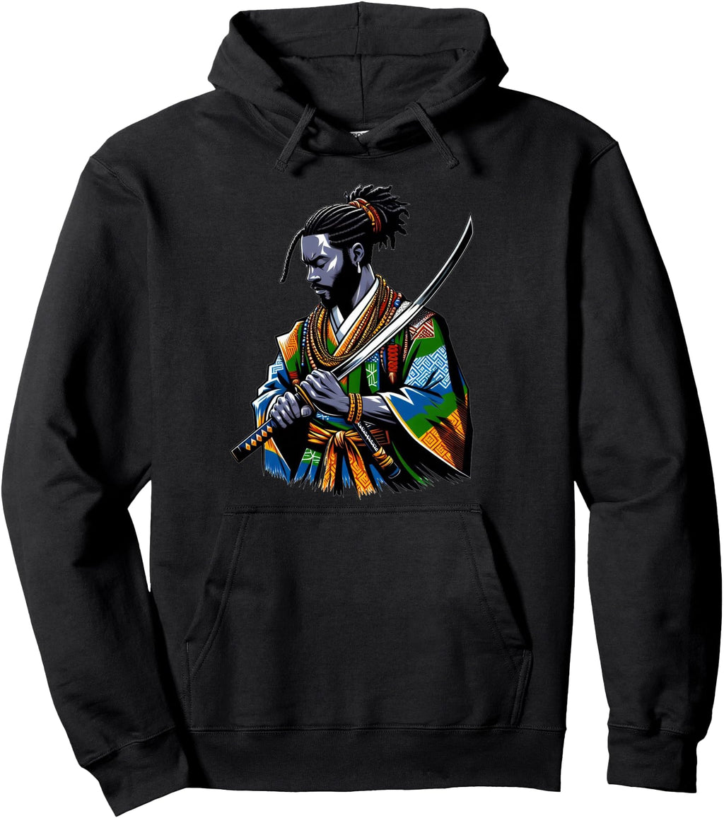 Afro American Samurai Anime Cartoon T-Shirt - Aesthetic Graphic Unisex - T-Shirt, Sweatshirt, Hoodie