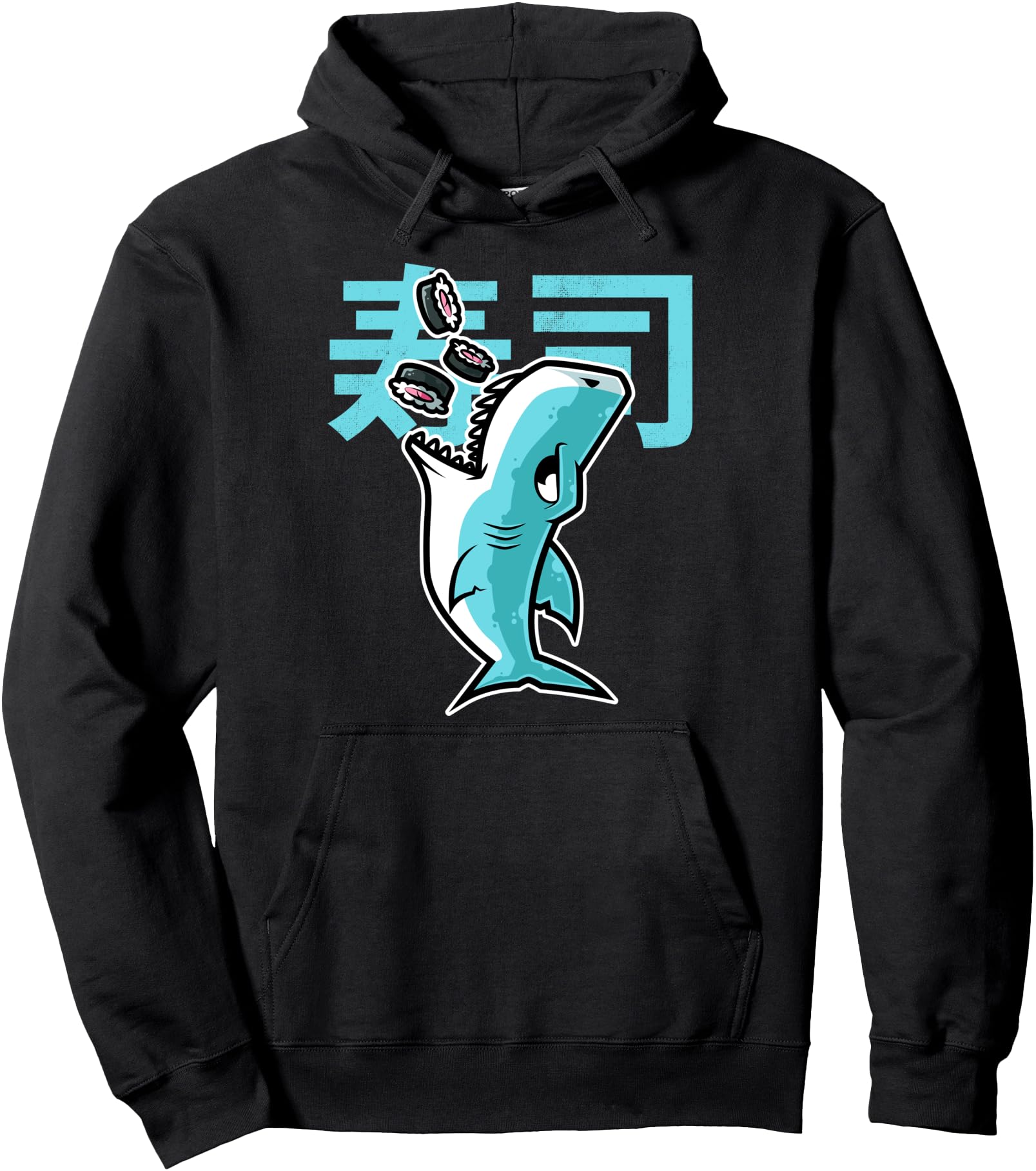 Shark Sushi Nigiri Kawaii Neko T-Shirt - Fun Novelty Design for Adults - T-Shirt, Sweatshirt, Hoodie
