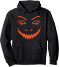 Orange Hallowen Jack O Lantern Face Sweatshirt - Trendy Graphic Unisex - T-Shirt, Sweatshirt, Hoodie
