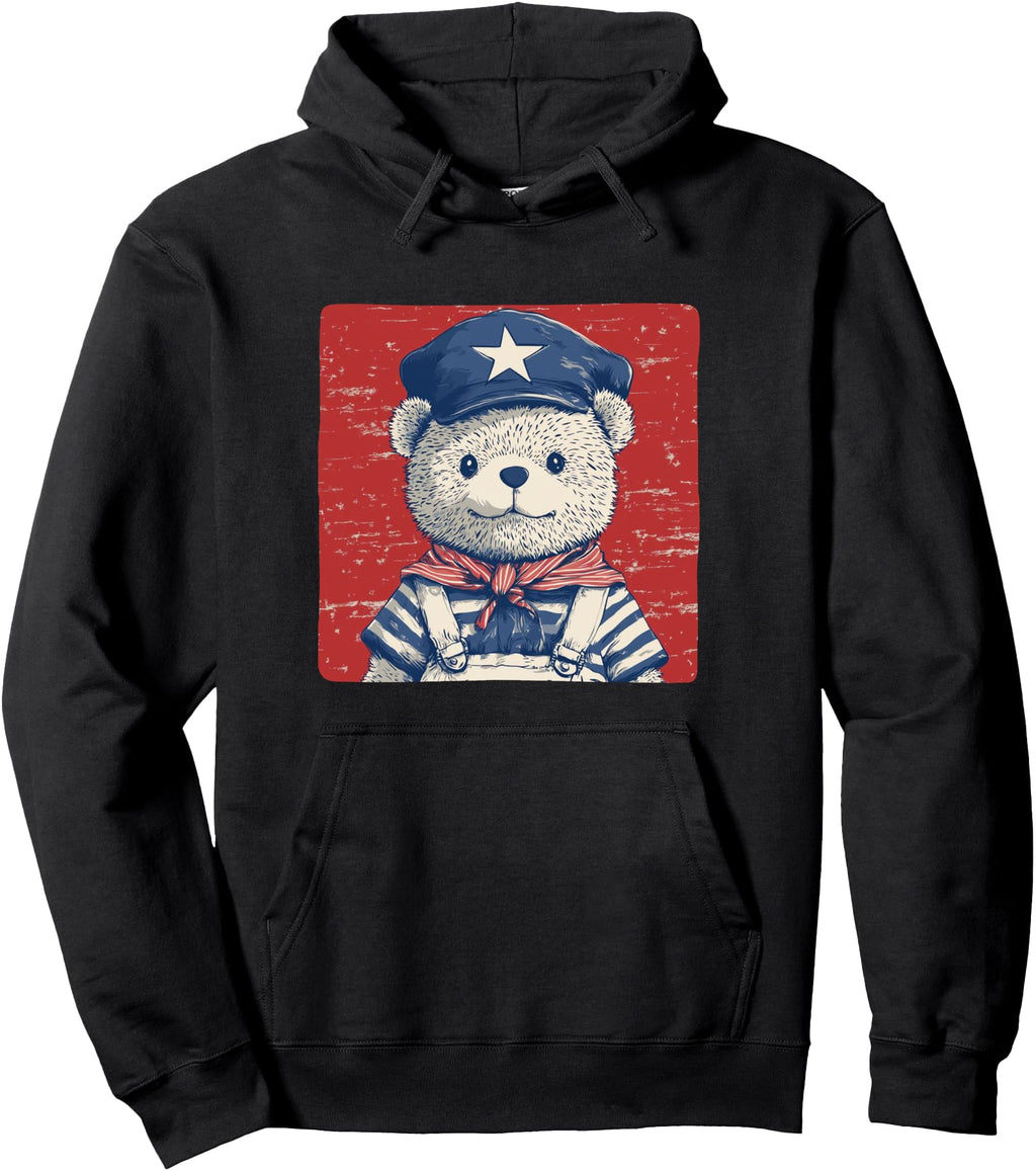 Original Full Steam Ahead Teddy Bear T-Shirt - Graphic Print for Adults - T-Shirt, Sweatshirt, Hoodie