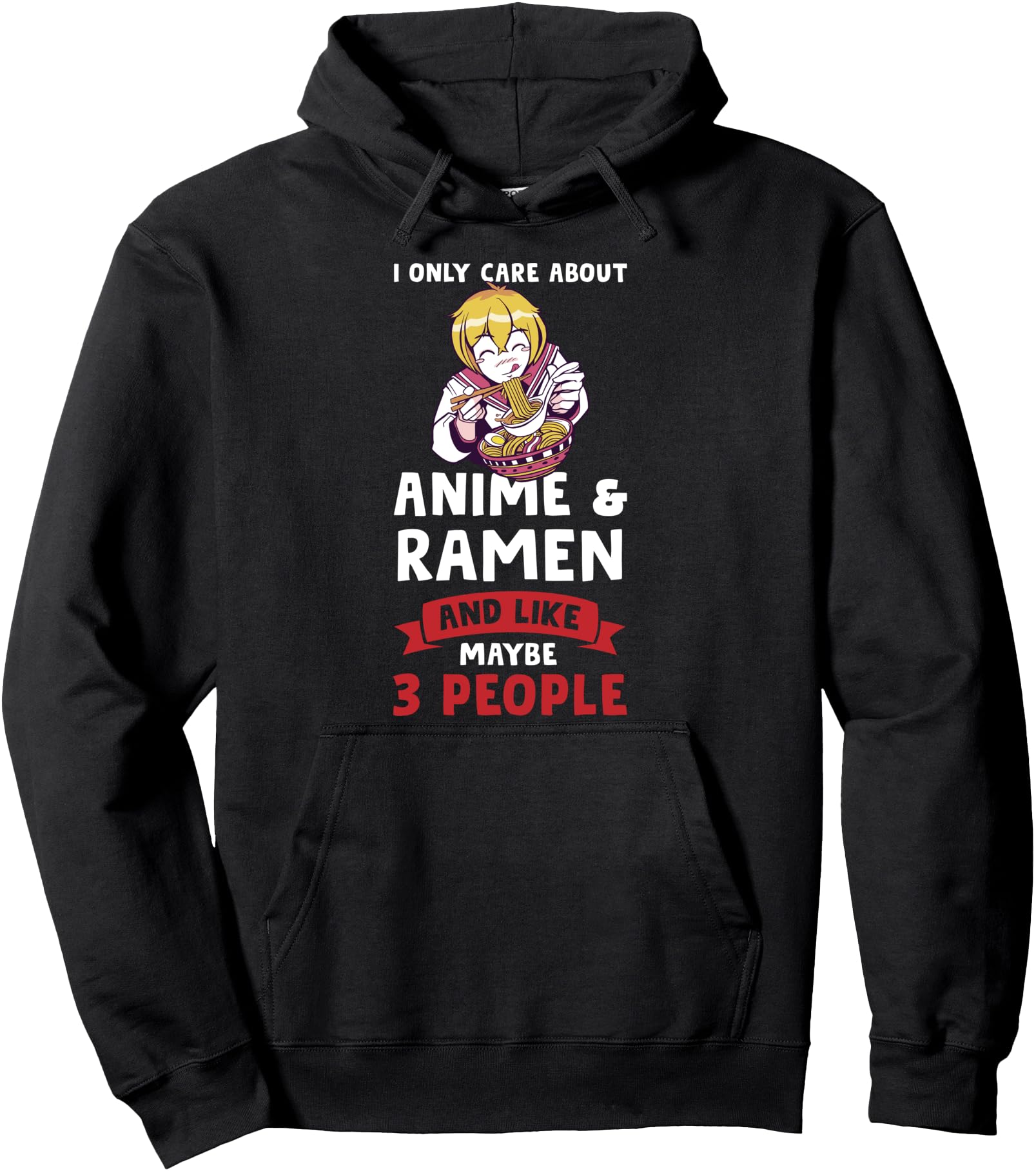 Authentic I Only Care About Anime Hoodie - Novelty Apparel for Adults - T-Shirt, Sweatshirt, Hoodie