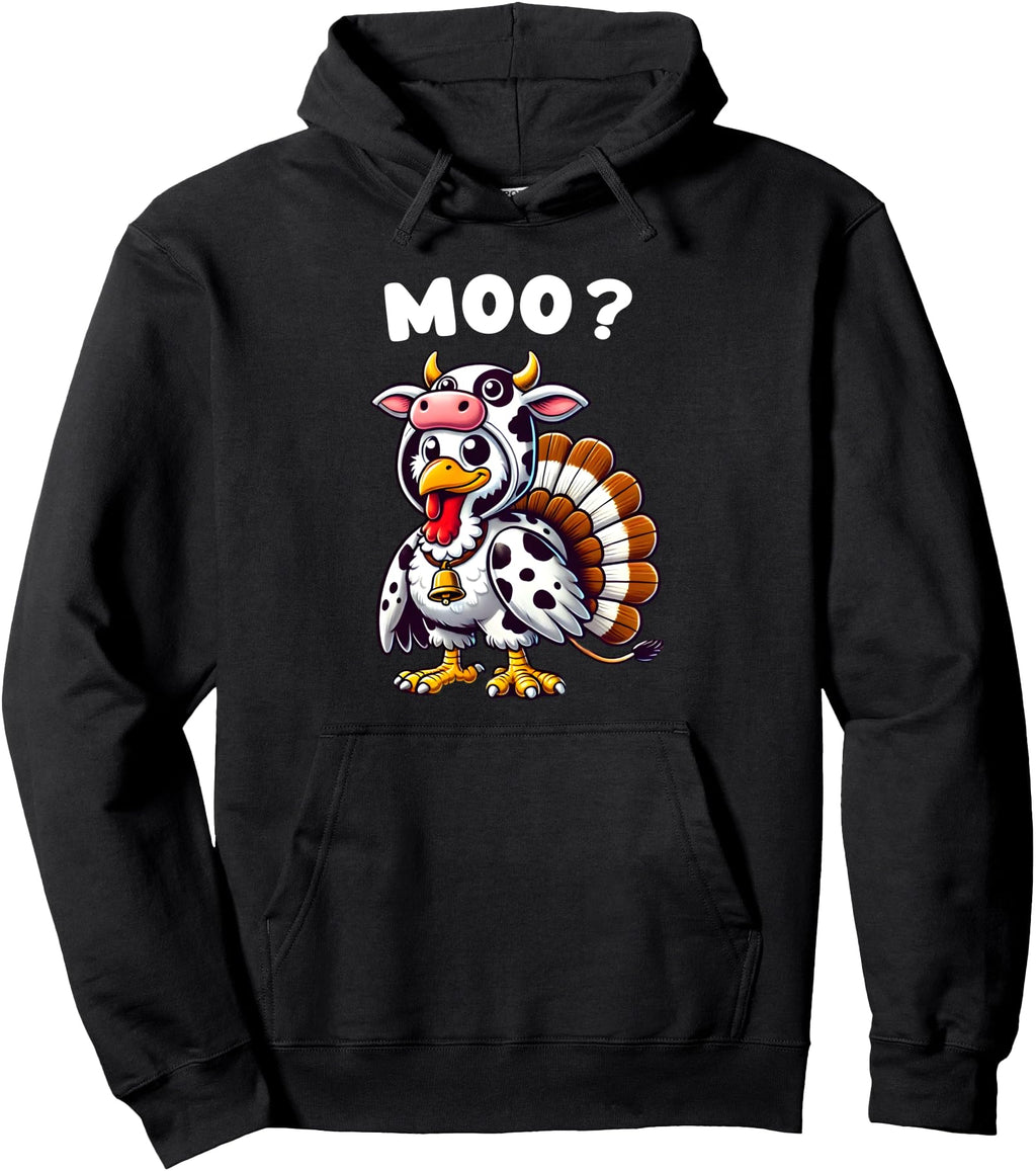 Turkey Moo Thanksgiving Turkey Cow Moo T-Shirt - Graphic Print for Adults - T-Shirt, Sweatshirt, Hoodie