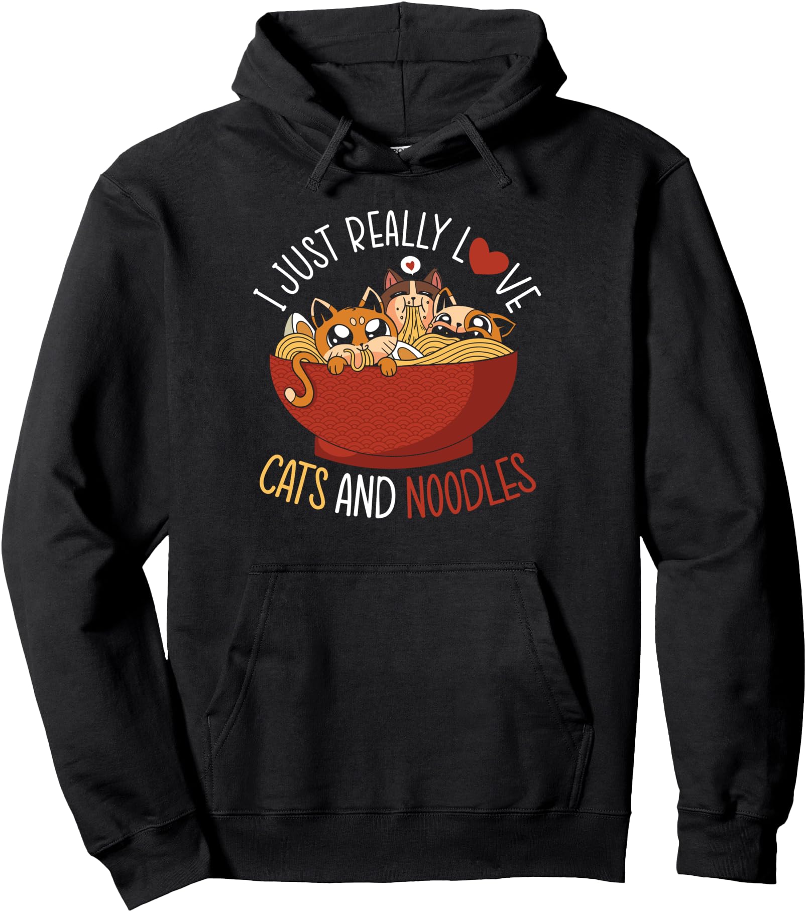 Original Cat Eating Noodles Sweatshirt - Aesthetic Graphic for Adults - T-Shirt, Sweatshirt, Hoodie