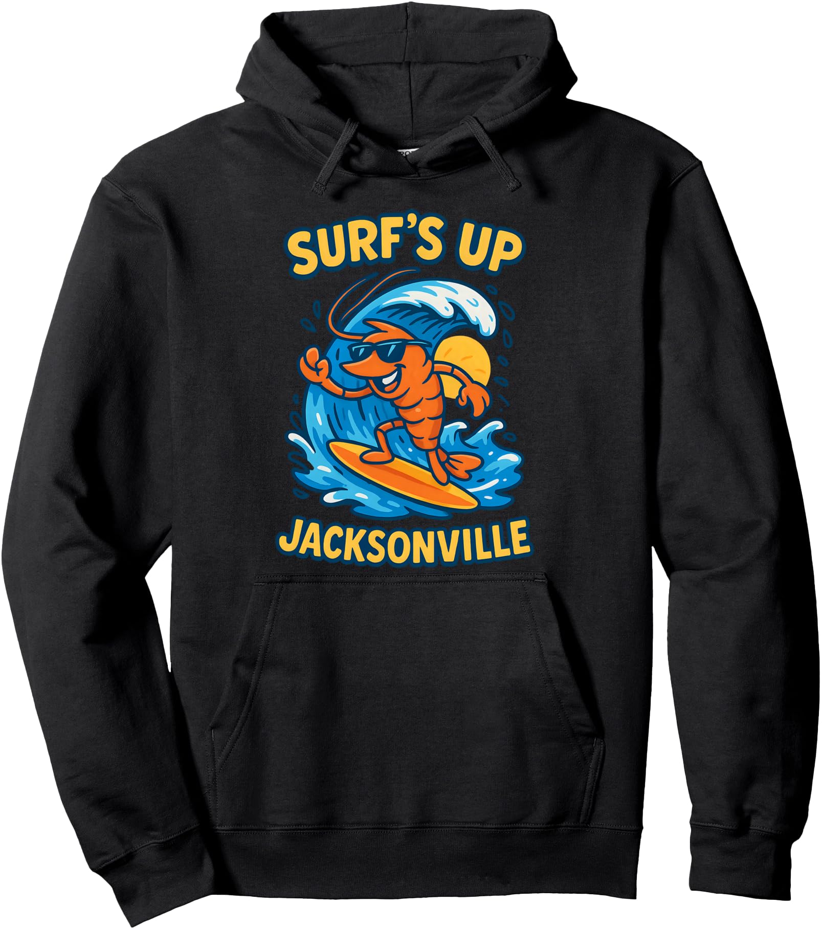 Original Jacksonville Surfing Shrimp T-Shirt - Aesthetic Graphic Men Women - T-Shirt, Sweatshirt, Hoodie