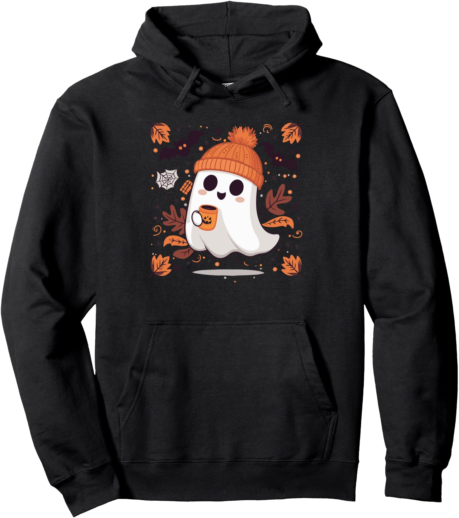 Authentic Ghost Drinking Coffee T-Shirt - Fun Novelty Design for Adults - T-Shirt, Sweatshirt, Hoodie