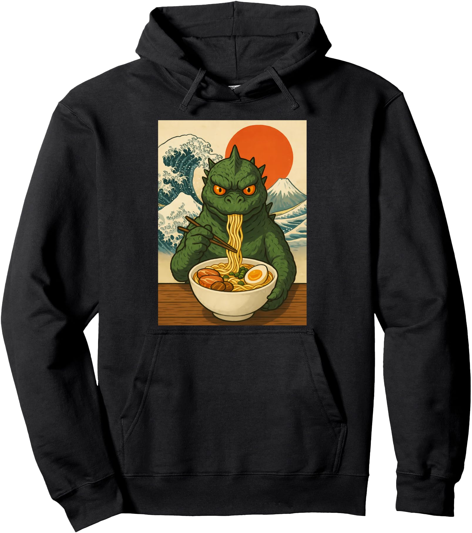 Exclusive Kaiju Monster Ramen Japanese Hoodie - Graphic Print Men Women - T-Shirt, Sweatshirt, Hoodie