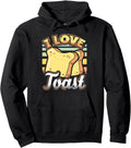 I Love Toast Anime Meme Exclusive Hoodie - Novelty Apparel for Adults - T-Shirt, Sweatshirt, Hoodie