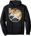 Cats Eating Ramen Kanagawa Wave Rainbow Hoodie - Graphic Print Men Women - T-Shirt, Sweatshirt, Hoodie