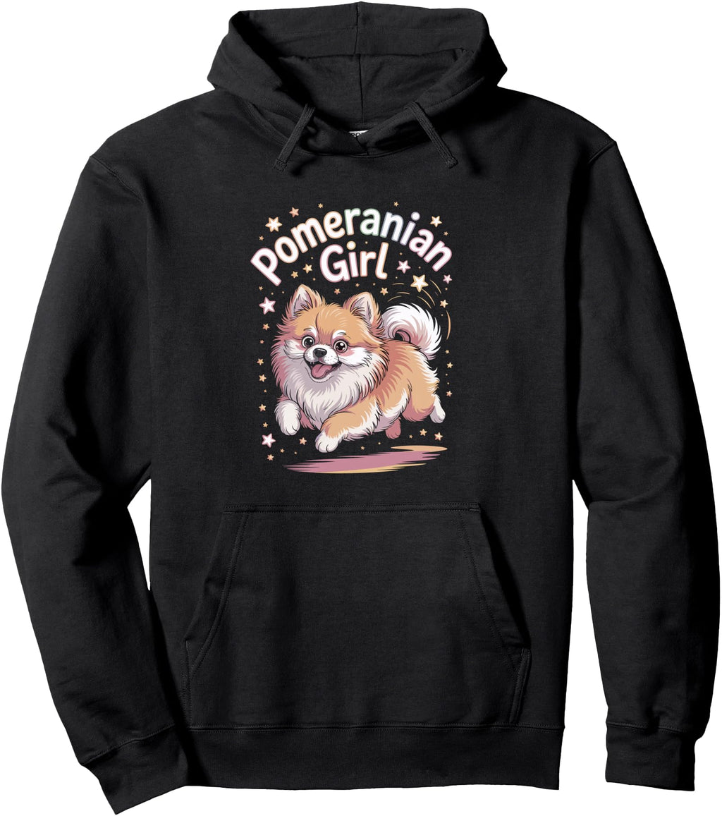 Exclusive Pomeranian Cartoon Dog Hoodie - Custom Art Print Men Women - T-Shirt, Sweatshirt, Hoodie