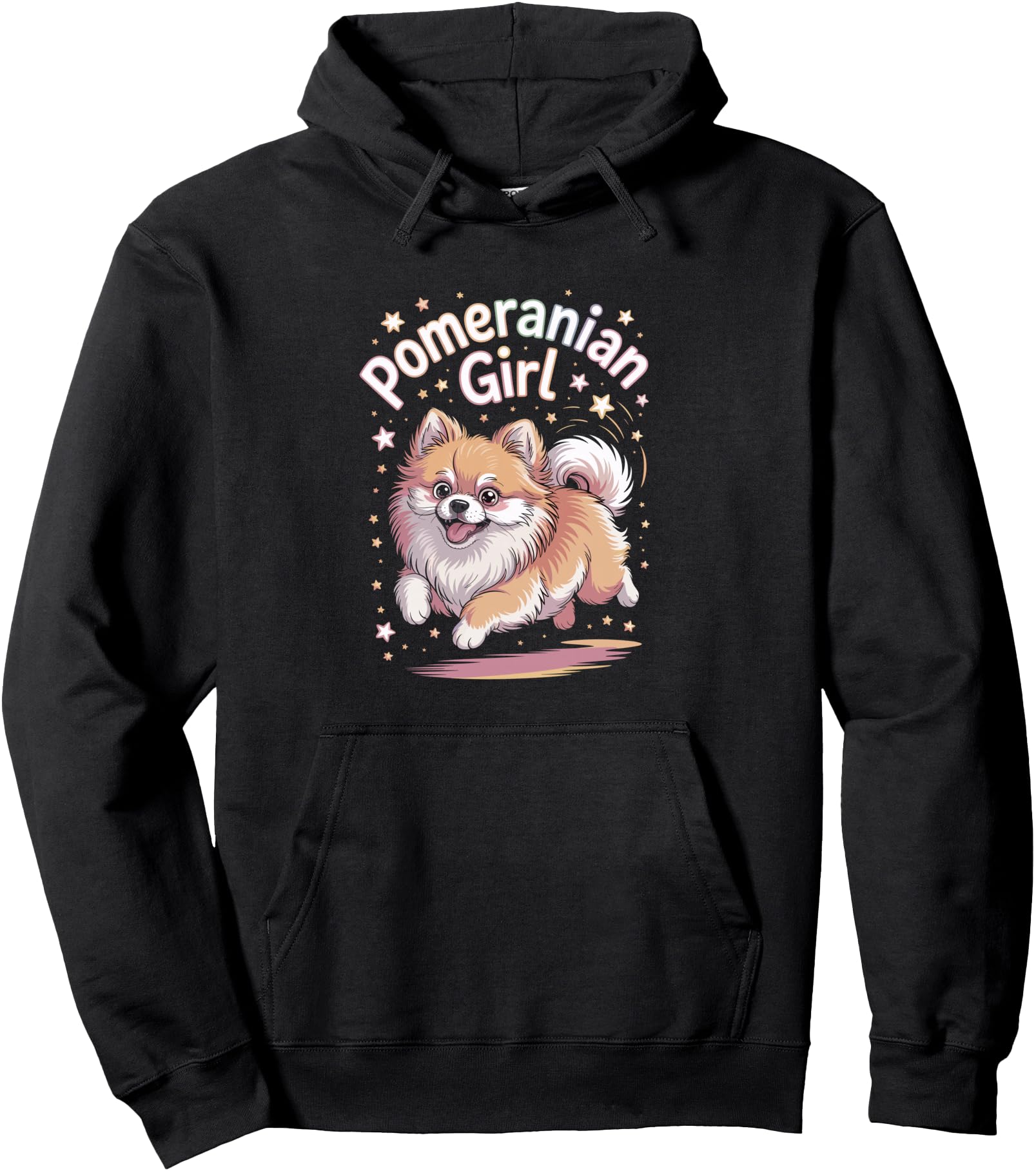 Exclusive Pomeranian Cartoon Dog Hoodie - Custom Art Print Men Women - T-Shirt, Sweatshirt, Hoodie