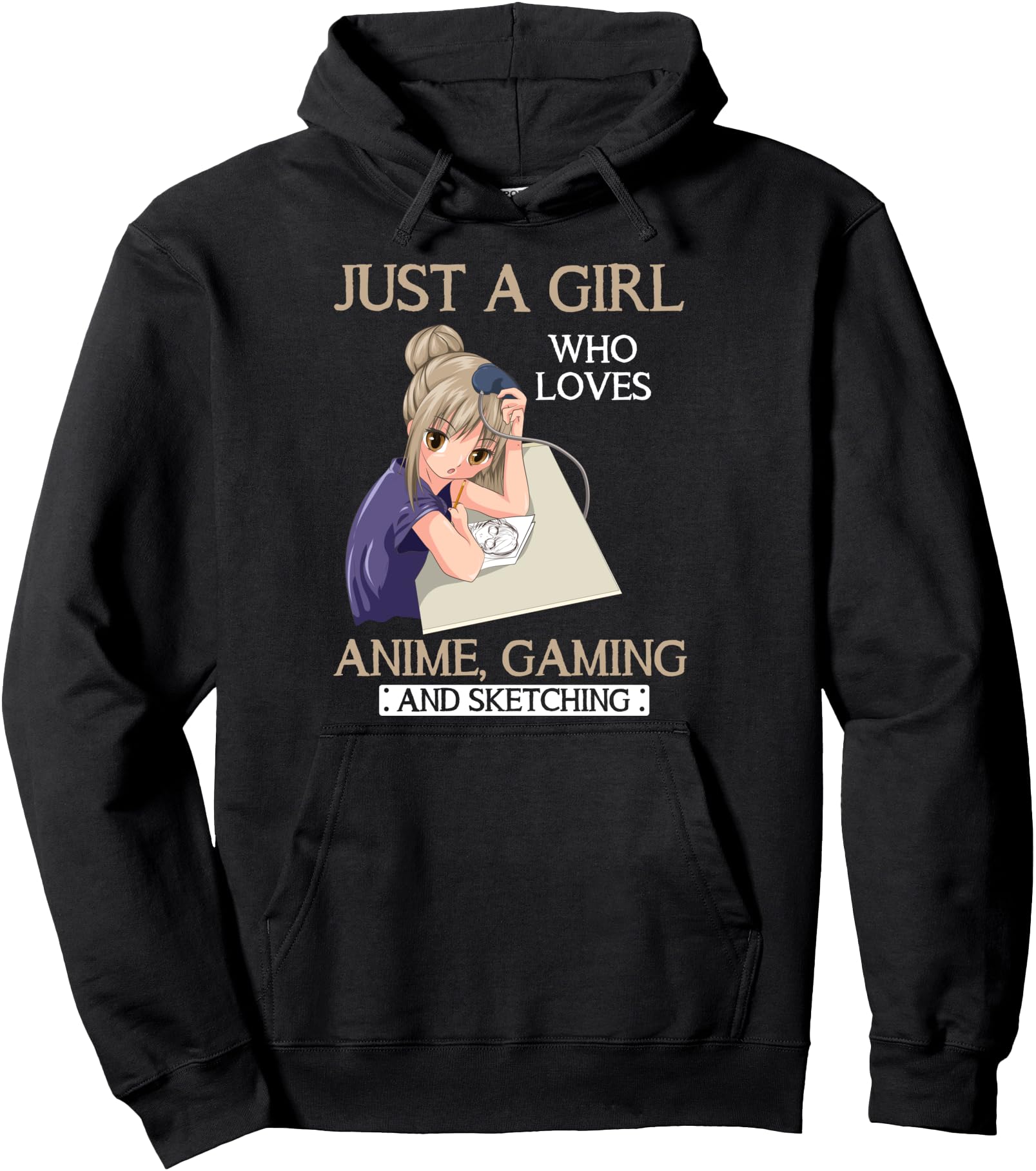 Just Who Loves Anime Gaming And T-Shirt - Custom Art Print for Adults - T-Shirt, Sweatshirt, Hoodie