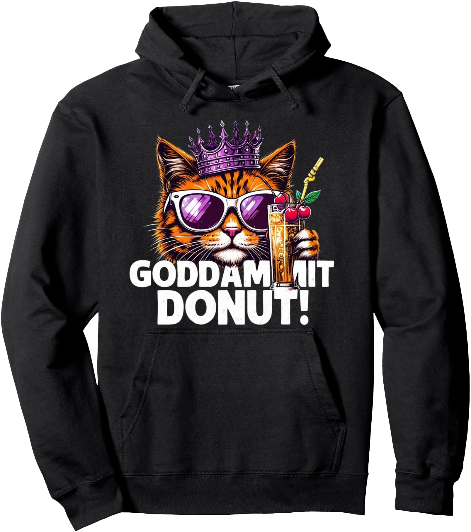 Donut Princess Cat Meme Kawaii T-Shirt - Streetwear Style for Adults - T-Shirt, Sweatshirt, Hoodie