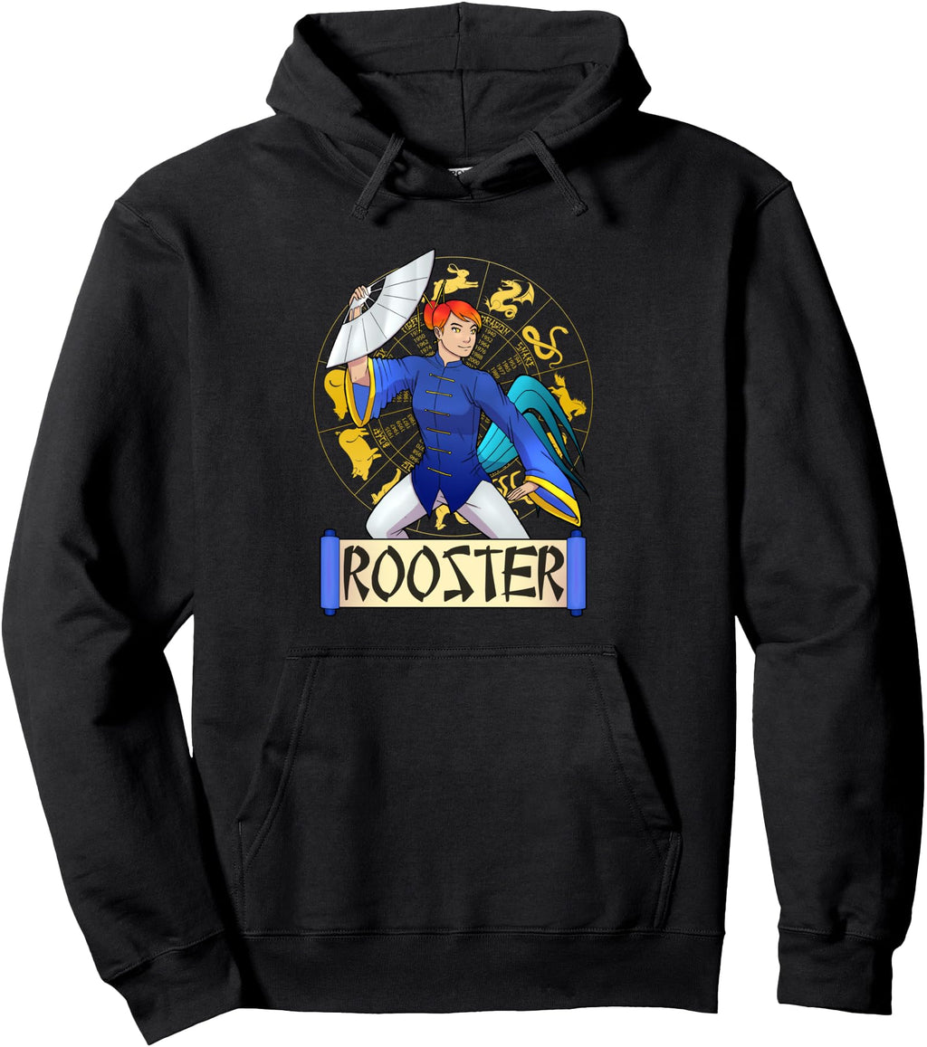 Chinese Zodiac Sign Year Rooster Anime T-Shirt - Custom Art Print Unisex - T-Shirt, Sweatshirt, Hoodie