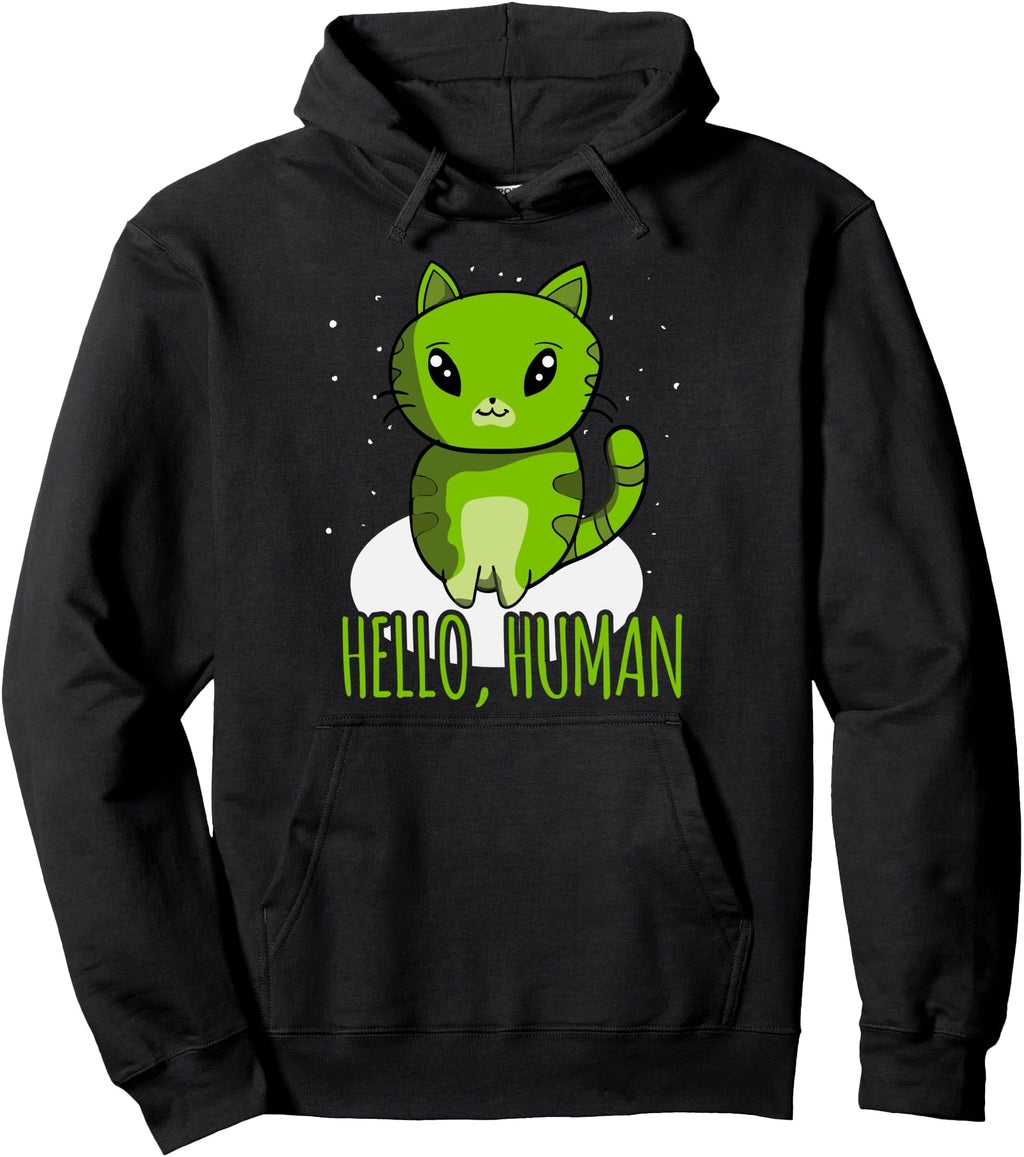 Kawaii Cat Alien Kitten Japanese Sweatshirt - Custom Art Print for Adults - T-Shirt, Sweatshirt, Hoodie