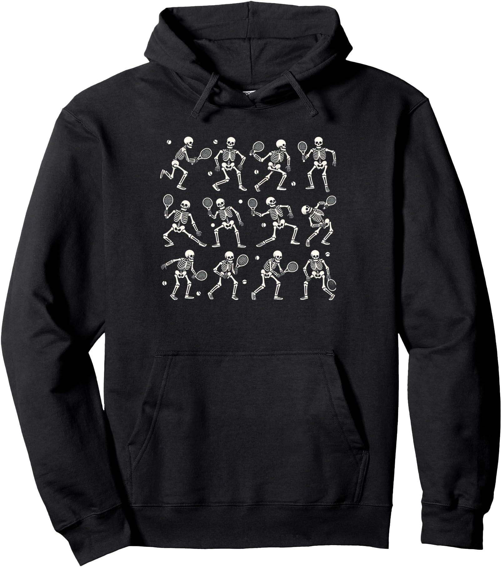 Exclusive Halloween Tennis Skeletons Hoodie - Aesthetic Graphic for Adults - T-Shirt, Sweatshirt, Hoodie