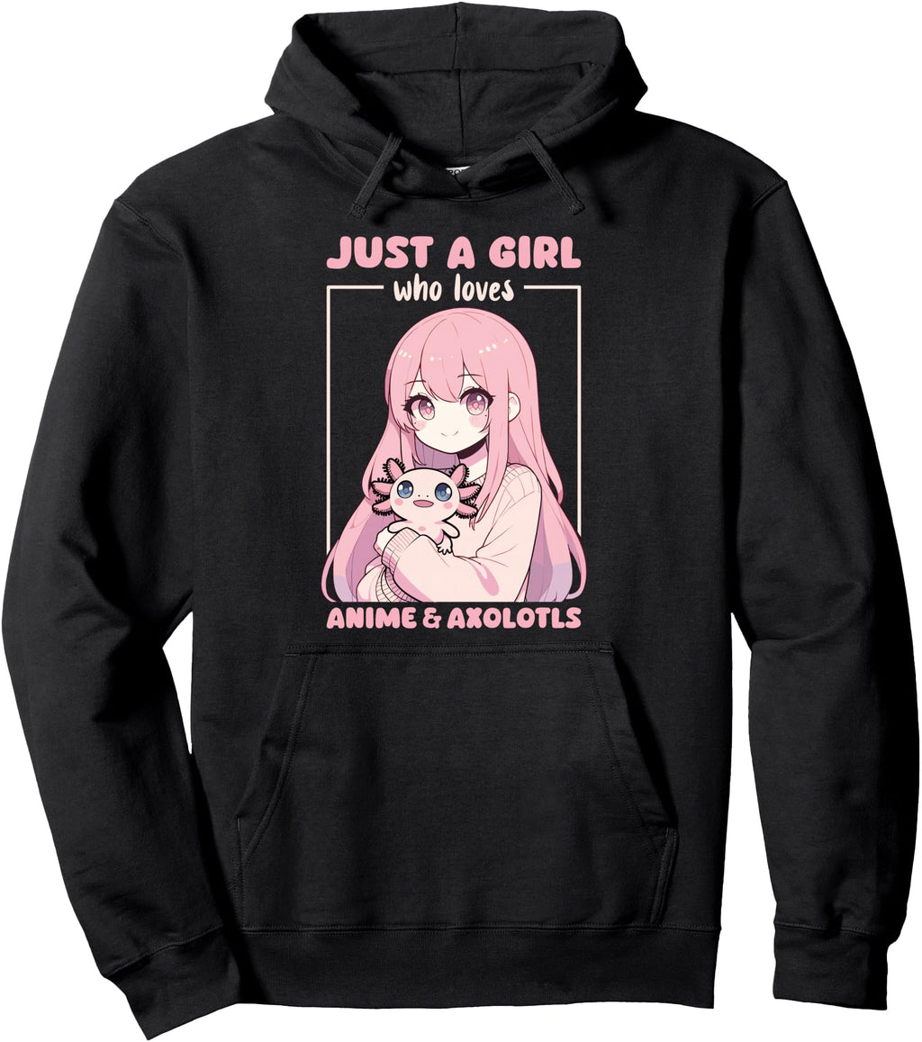 Anime Kawaii Axolotl Anime Rare Hoodie - Casual Everyday Wear for Adults - T-Shirt, Sweatshirt, Hoodie