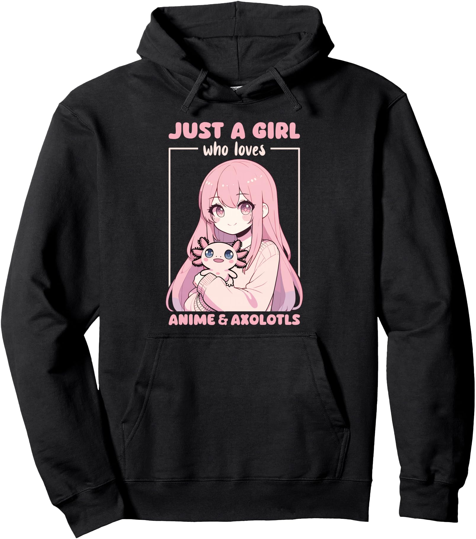 Anime Kawaii Axolotl Anime Rare Hoodie - Casual Everyday Wear for Adults - T-Shirt, Sweatshirt, Hoodie