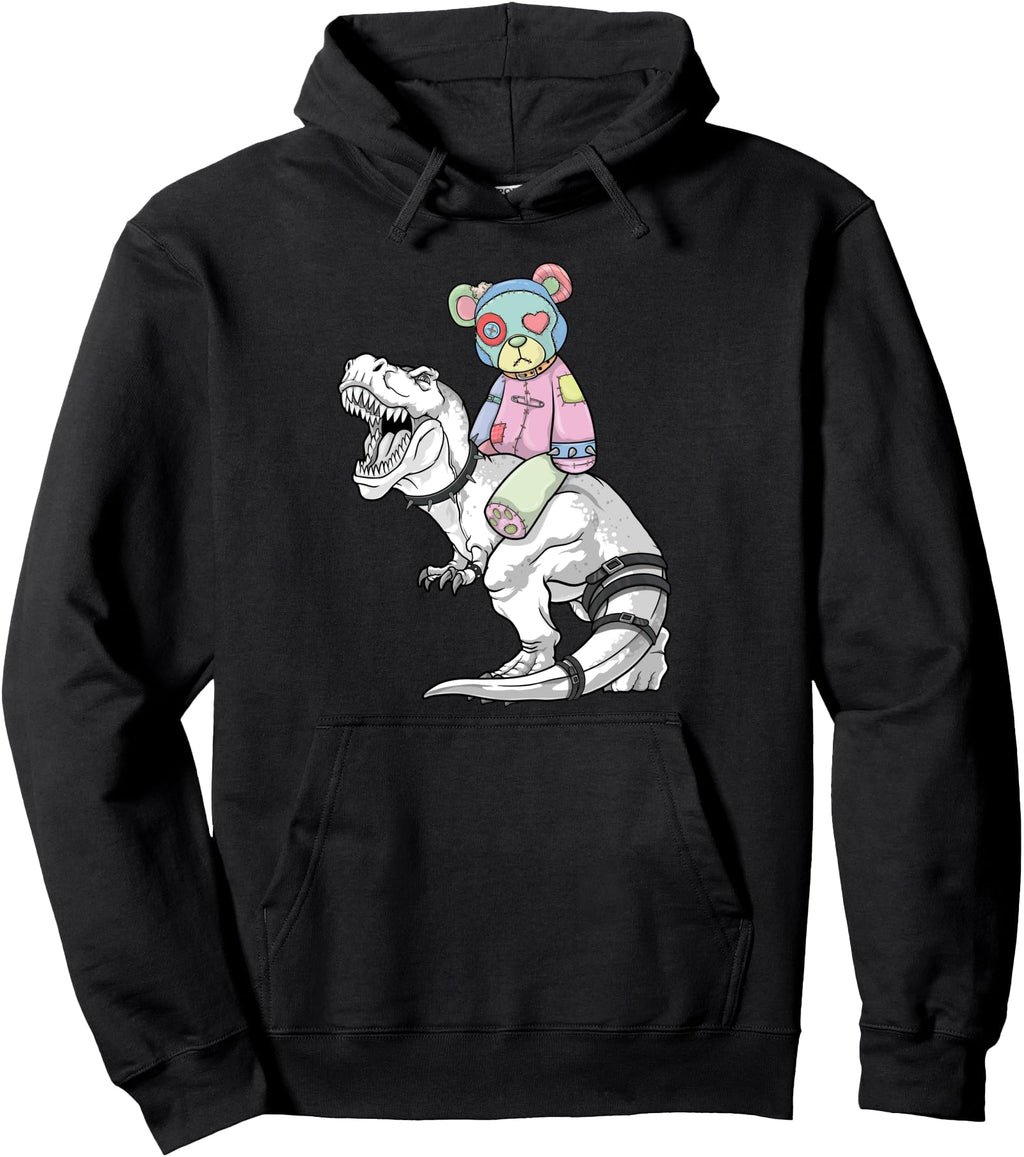 Pastel Goth Teddy Bear Riding Sweatshirt - Novelty Apparel for Adults - T-Shirt, Sweatshirt, Hoodie
