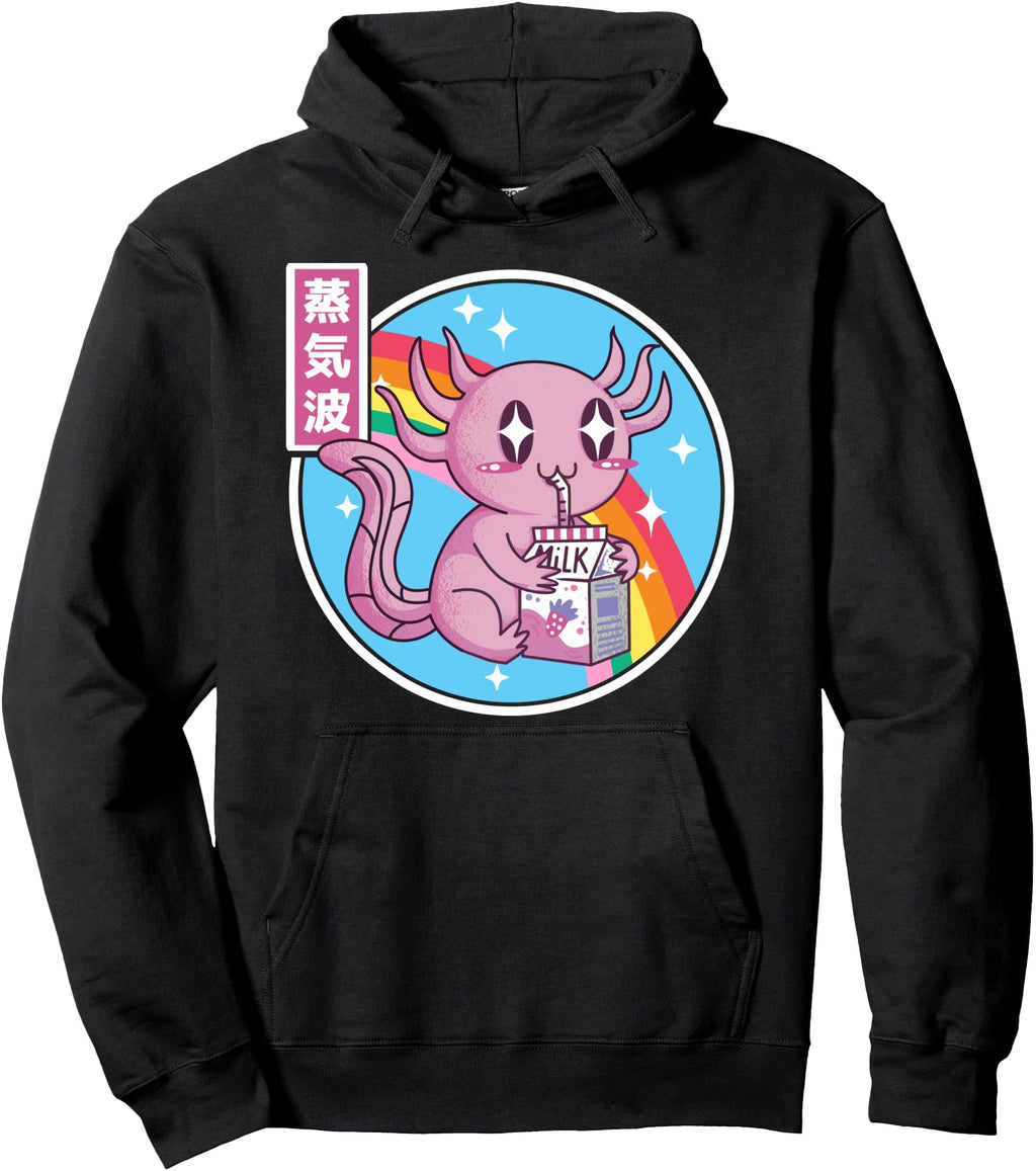 Handcrafted Axolotl Drinking Sweatshirt - Fun Novelty Design Unisex - T-Shirt, Sweatshirt, Hoodie
