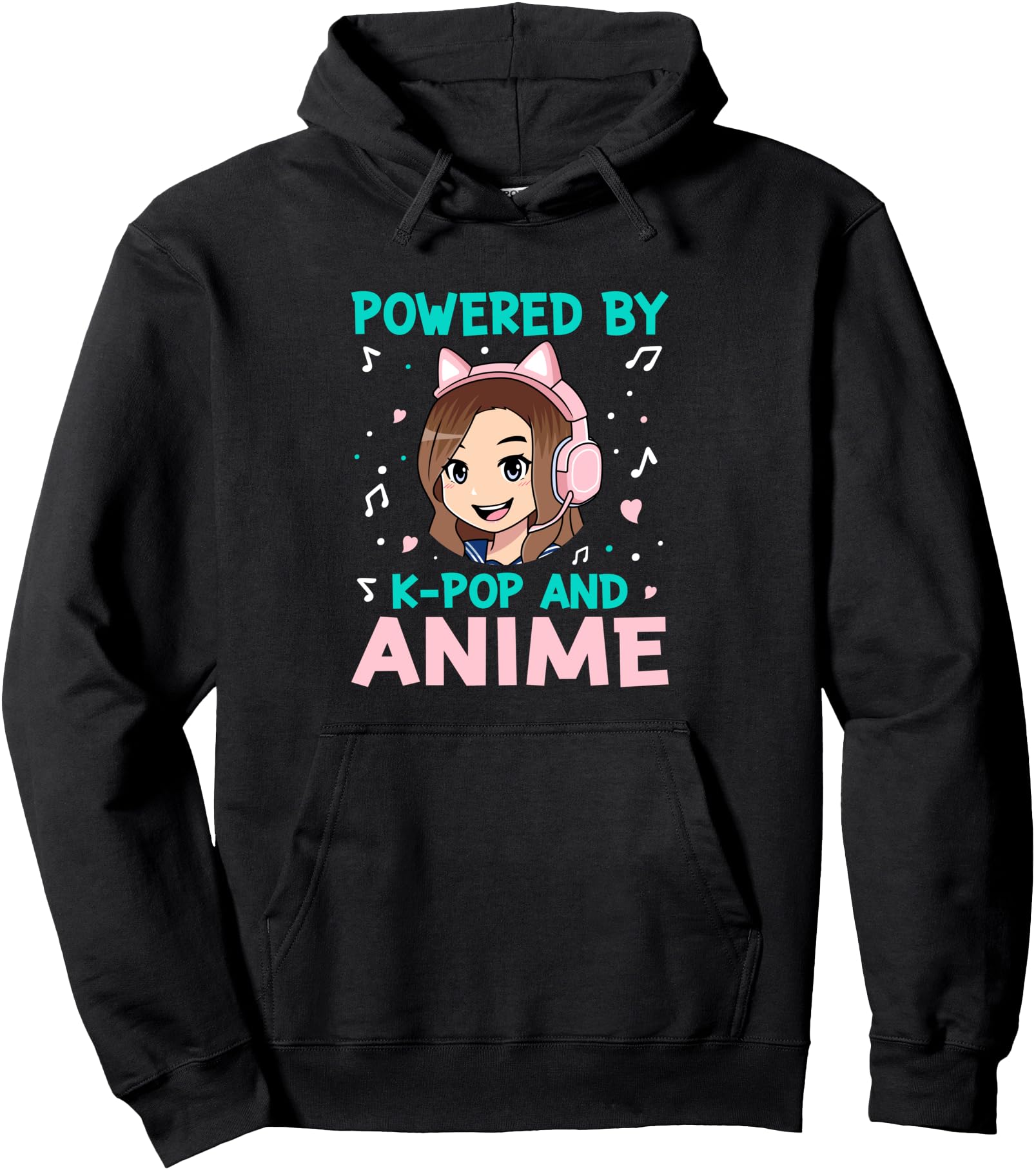 Handcrafted Powered K Pop And Anime T-Shirt - Fun Novelty Design Unisex - T-Shirt, Sweatshirt, Hoodie