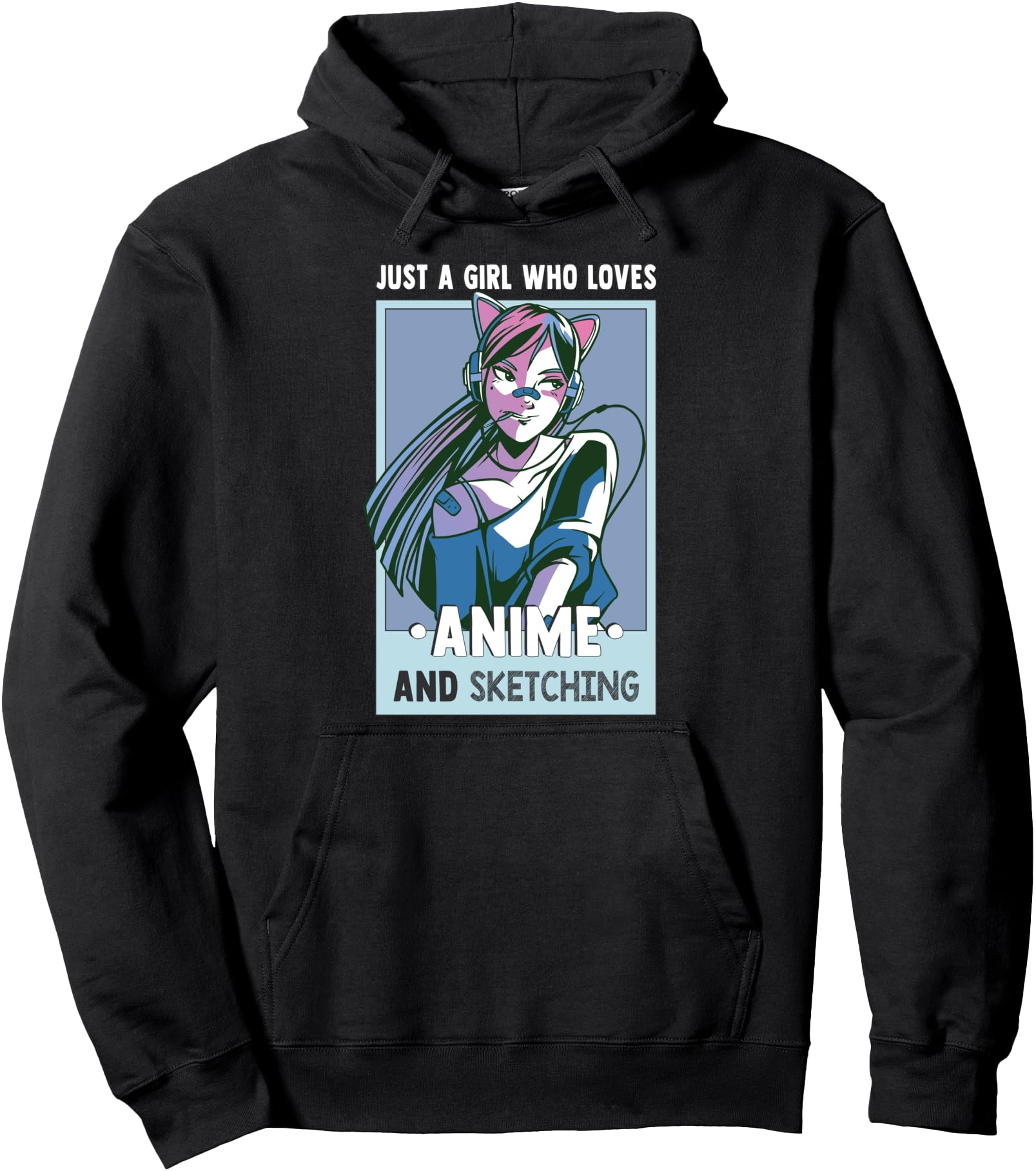 Handcrafted Otaku Anime Just Who Loves Anime Hoodie - Graphic Print Unisex - T-Shirt, Sweatshirt, Hoodie