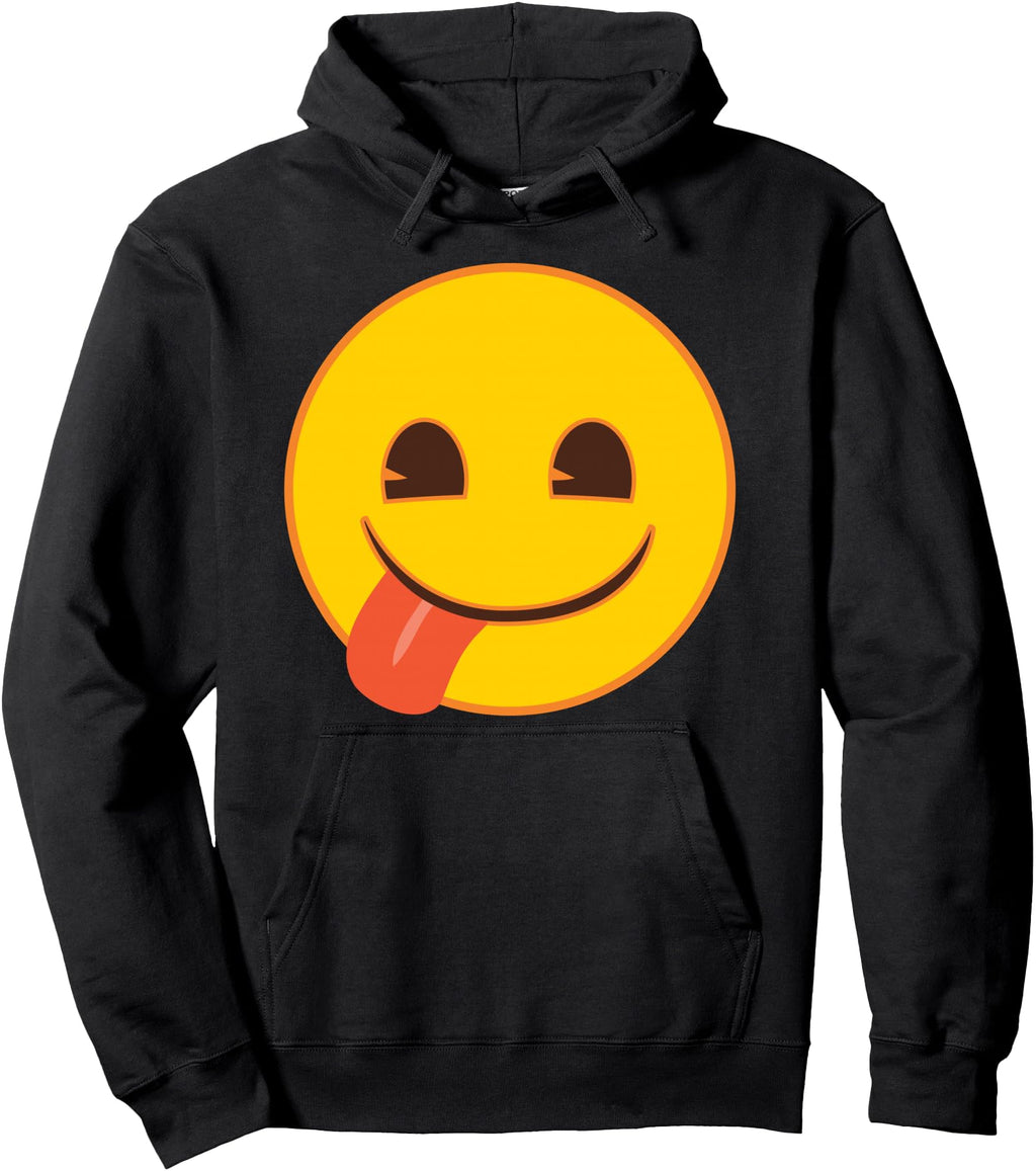 Emoji Smiling Tongue Yellow Smile Face T-Shirt - Trendy Graphic Unisex - T-Shirt, Sweatshirt, Hoodie