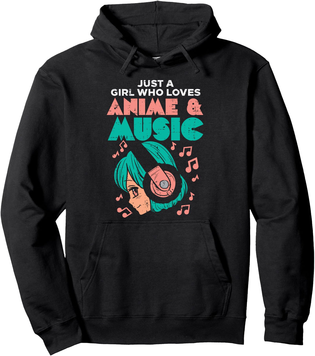 Who Loves Anime And Music Japanese T-Shirt - Streetwear Style for Adults - T-Shirt, Sweatshirt, Hoodie