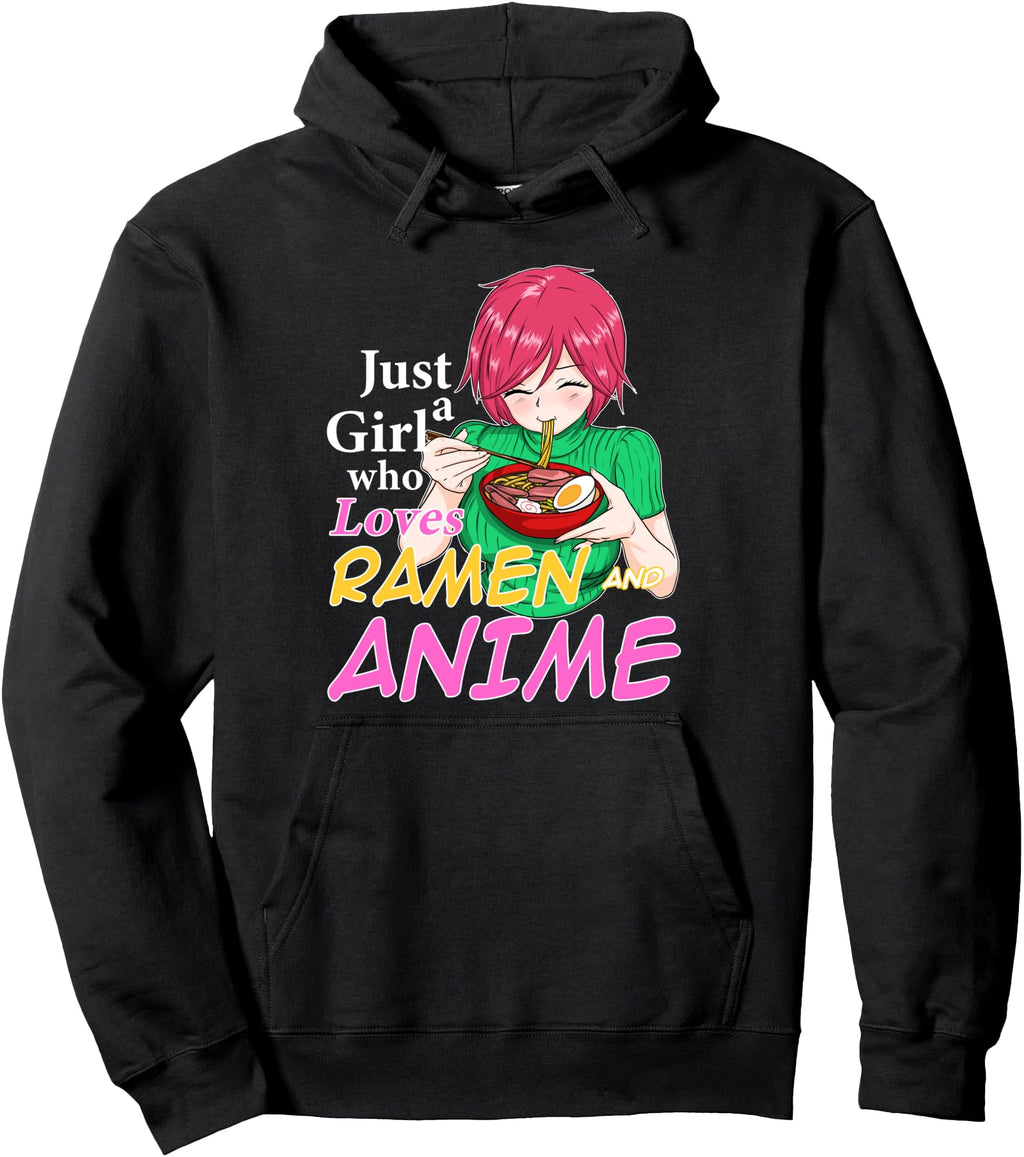 Handcrafted Just Who Loves Ramen Anime Hoodie - Custom Art Print Men Women - T-Shirt, Sweatshirt, Hoodie