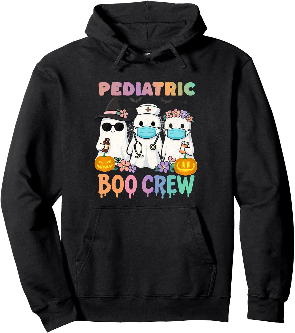 Pediatric Boo Crew Nurse Halloween Nurse Hoodie - Streetwear Style Unisex - T-Shirt, Sweatshirt, Hoodie