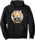 Authentic Kawaii Ramen Anime Dog Hoodie - Aesthetic Graphic Men Women - T-Shirt, Sweatshirt, Hoodie