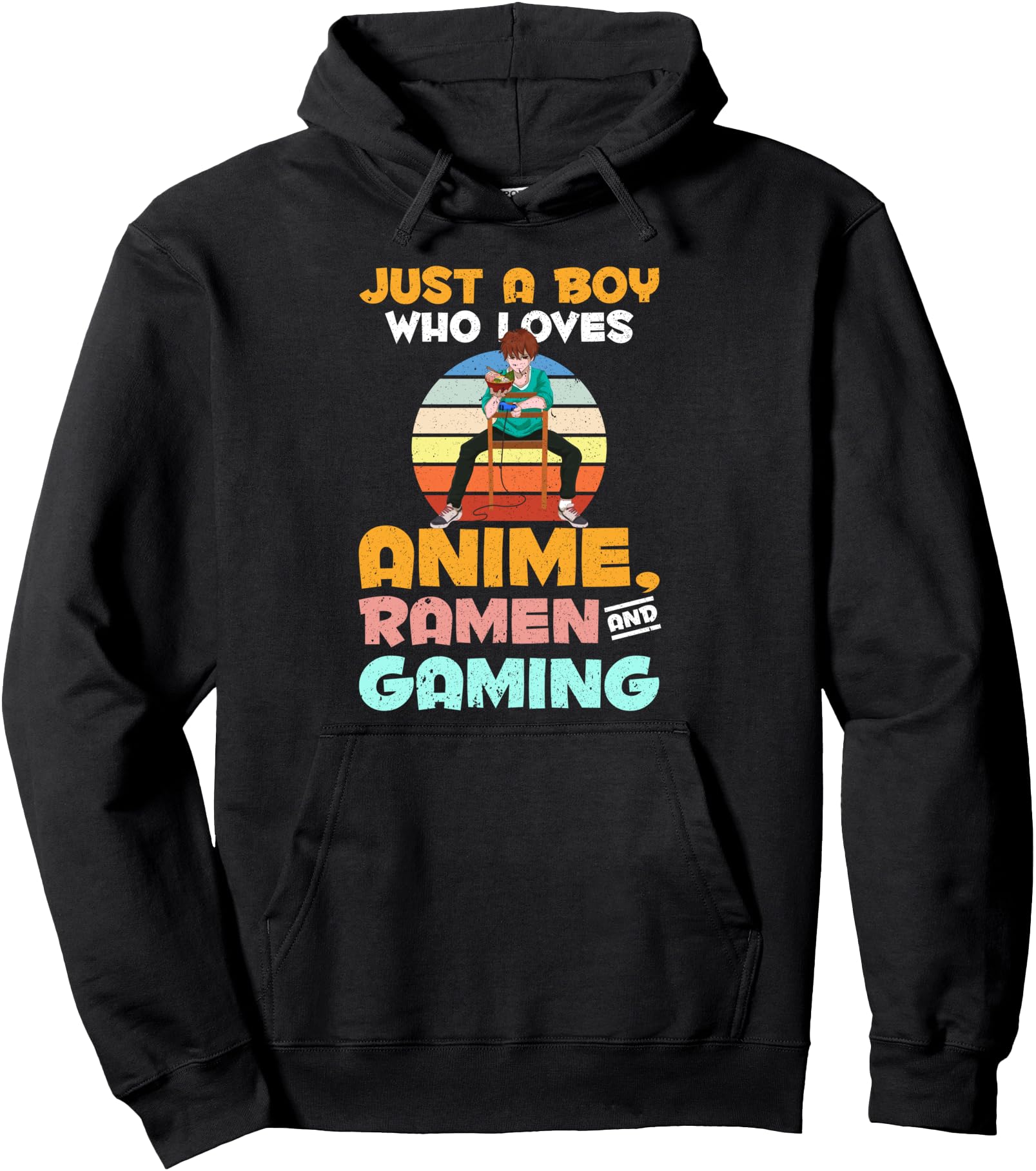 Authentic Gaming Japanese Ramen Gamer Hoodie - Unique Graphic Men Women - T-Shirt, Sweatshirt, Hoodie