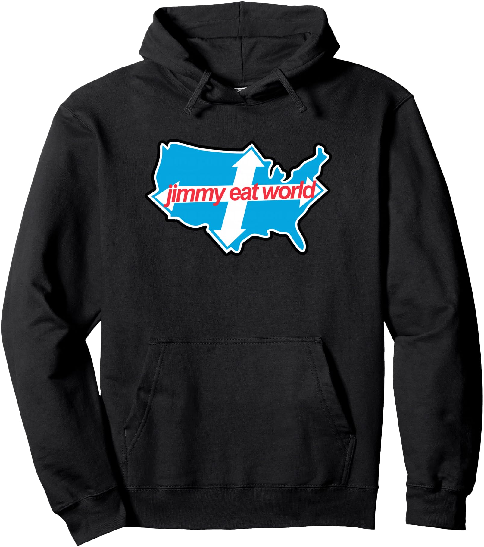 Authentic Jimmy Eat World Across America Hoodie - Graphic Print for Adults - T-Shirt, Sweatshirt, Hoodie