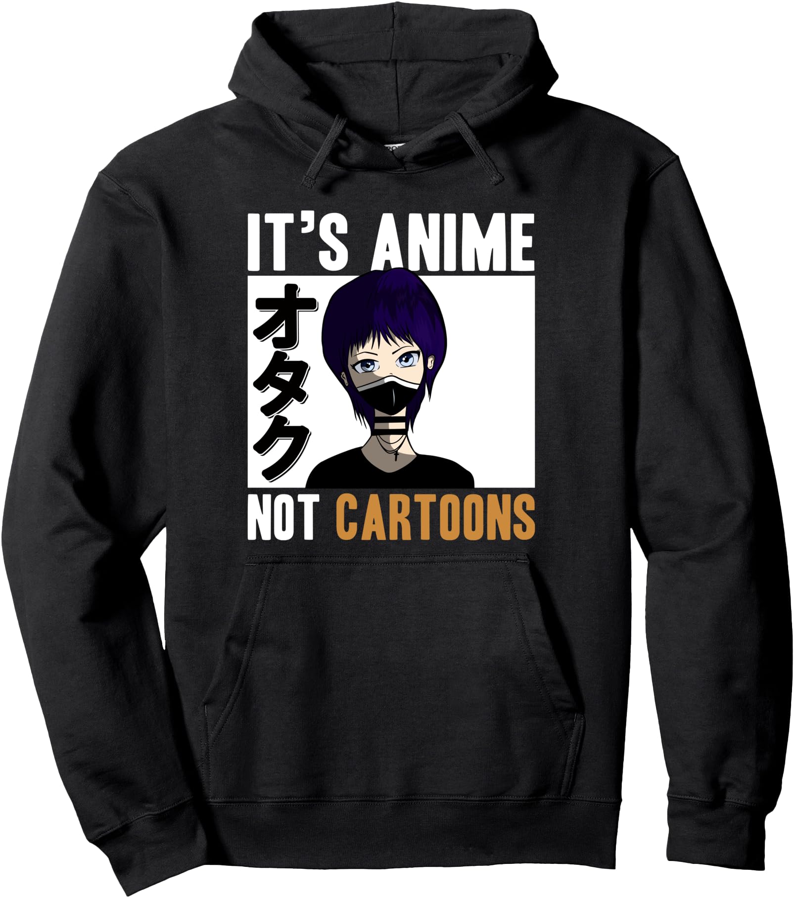 Handcrafted It S Anime Not Cartoons Hoodie - Custom Art Print Men Women - T-Shirt, Sweatshirt, Hoodie