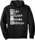 Eat Sleep Anime Repeat Kawaii Otaku T-Shirt - Minimalist Print Unisex - T-Shirt, Sweatshirt, Hoodie