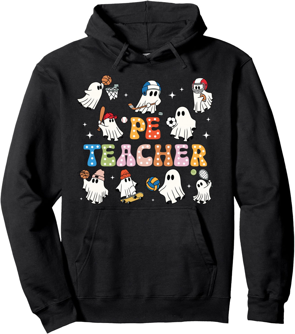 Original Halloween Pe Teacher Ghost Sweatshirt - Unique Graphic for Adults - T-Shirt, Sweatshirt, Hoodie