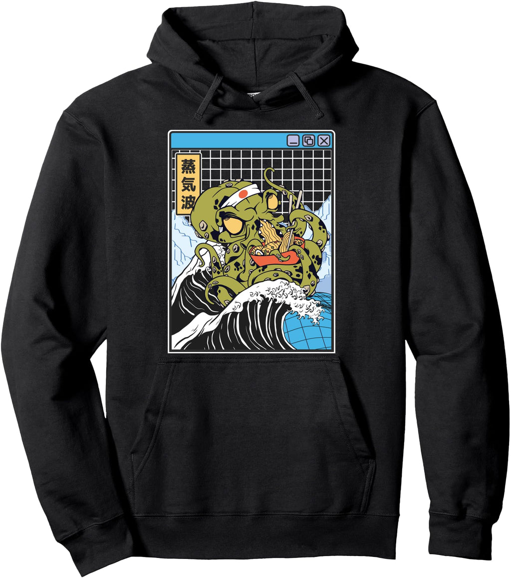 Exclusive Kraken Eating Ramen Sweatshirt - Streetwear Style Unisex - T-Shirt, Sweatshirt, Hoodie