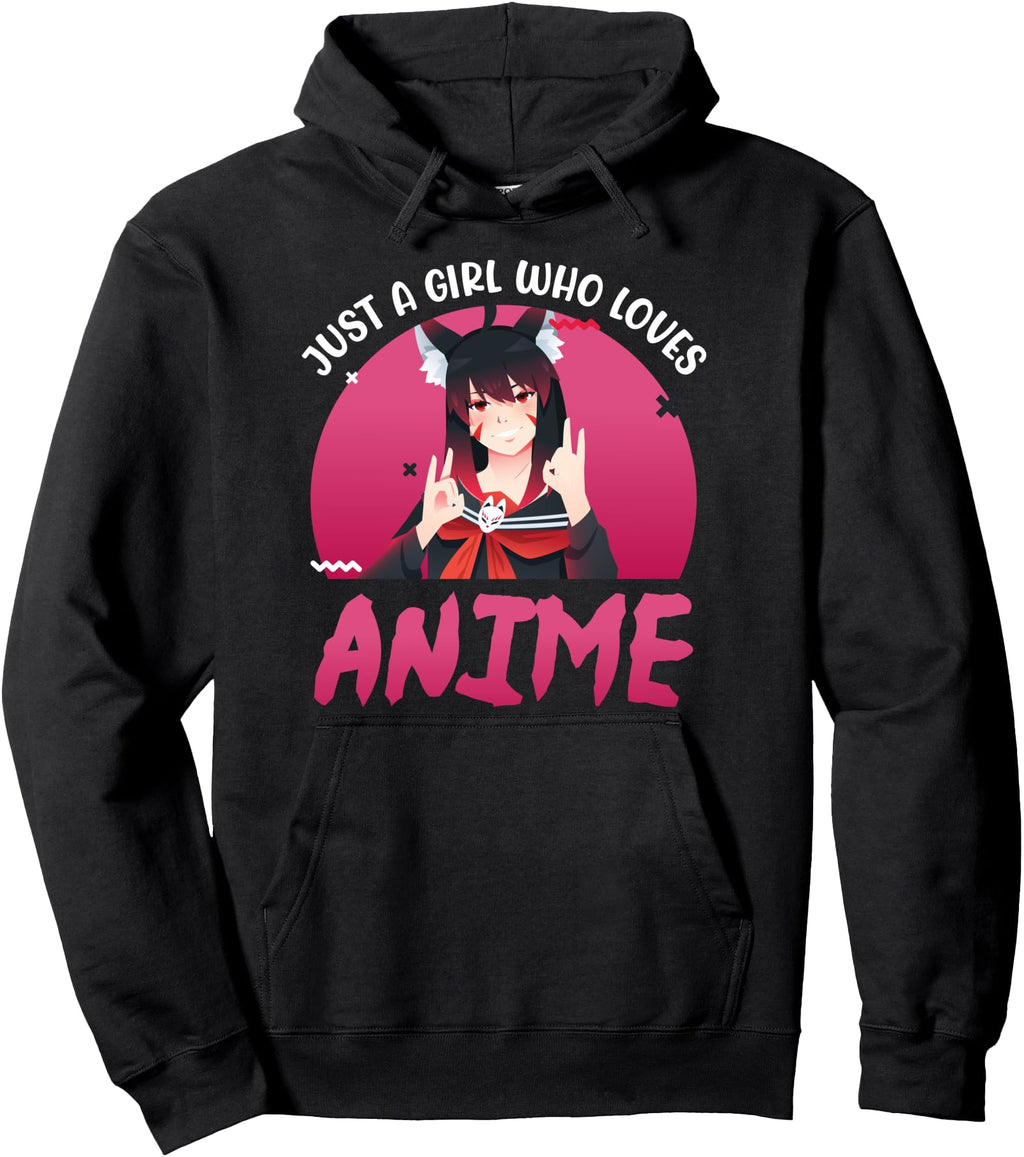 Handcrafted Anime Kitsune Fox Who Loves Hoodie - Novelty Apparel Unisex - T-Shirt, Sweatshirt, Hoodie