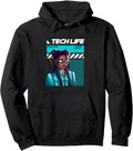 Handcrafted Tech Life Virtual Reality Gamer Hoodie - Graphic Print Unisex - T-Shirt, Sweatshirt, Hoodie