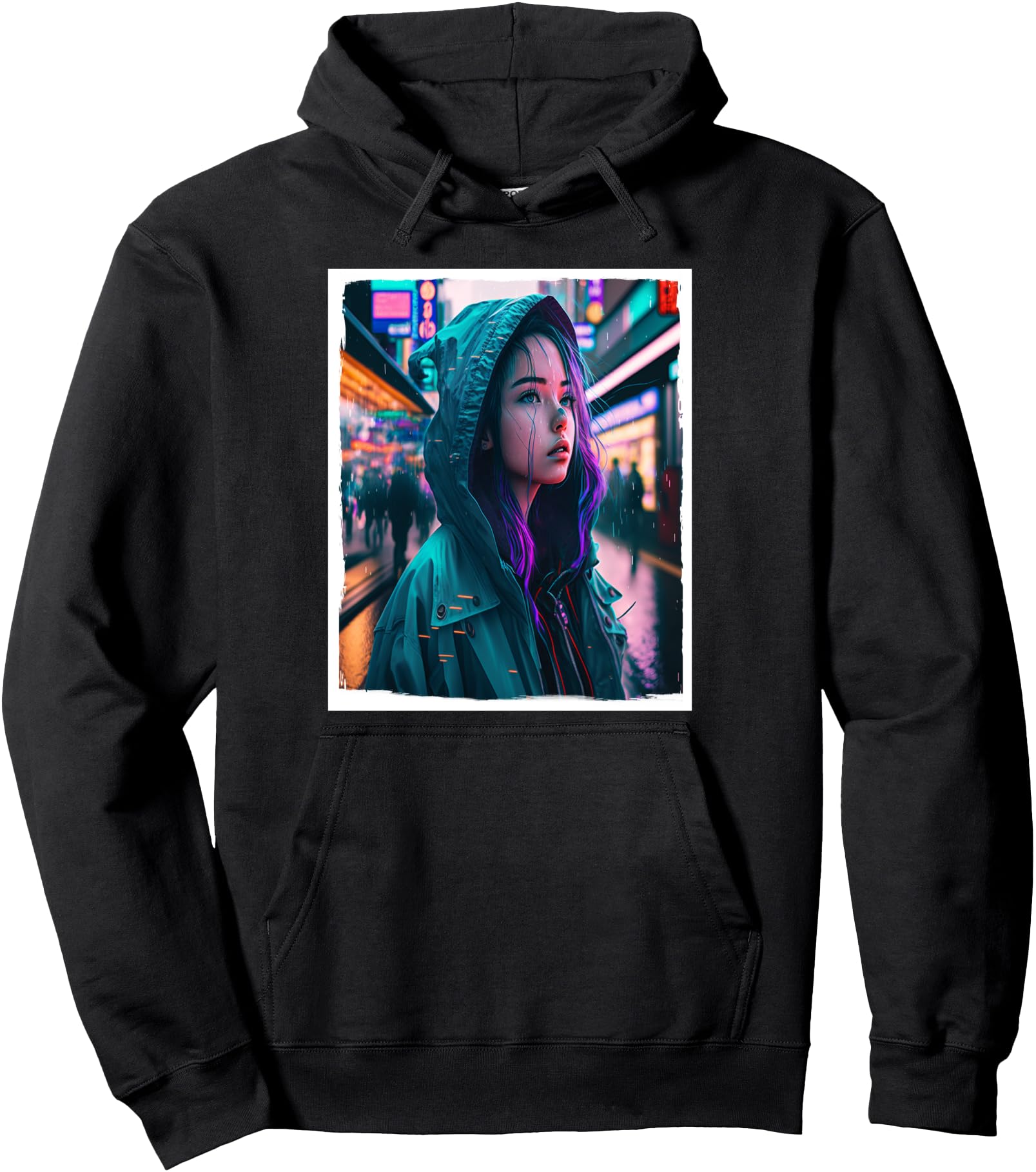 Vaporwave Aesthetic Japan Neon Rain T-Shirt - Streetwear Style Men Women - T-Shirt, Sweatshirt, Hoodie
