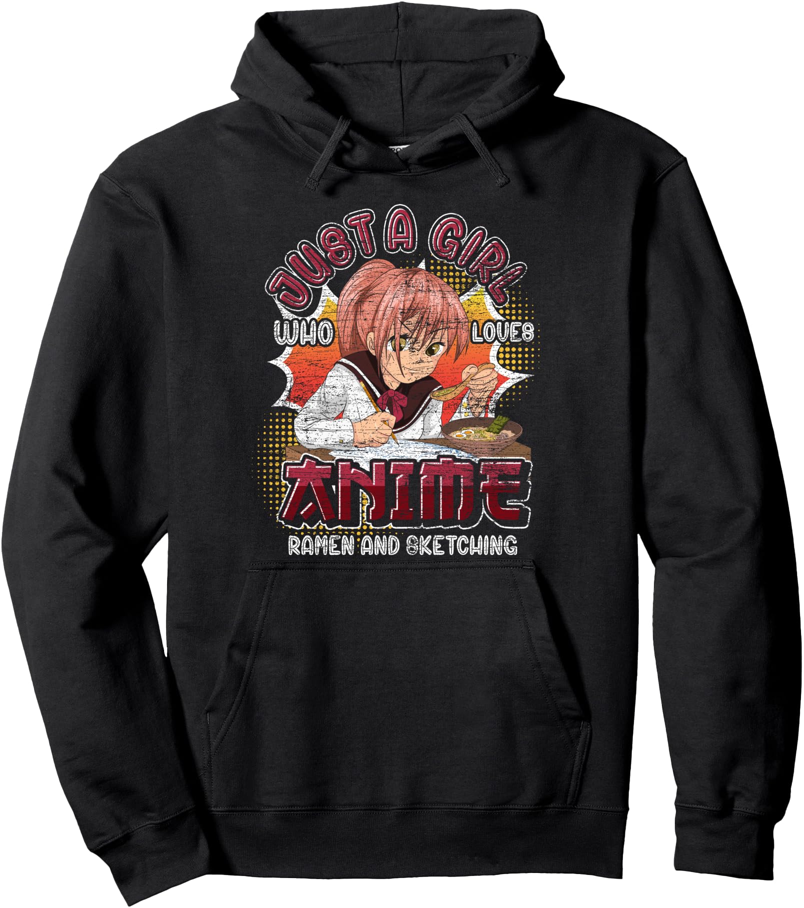 Exclusive Just Who Loves Anime Ramen T-Shirt - Minimalist Print for Adults - T-Shirt, Sweatshirt, Hoodie