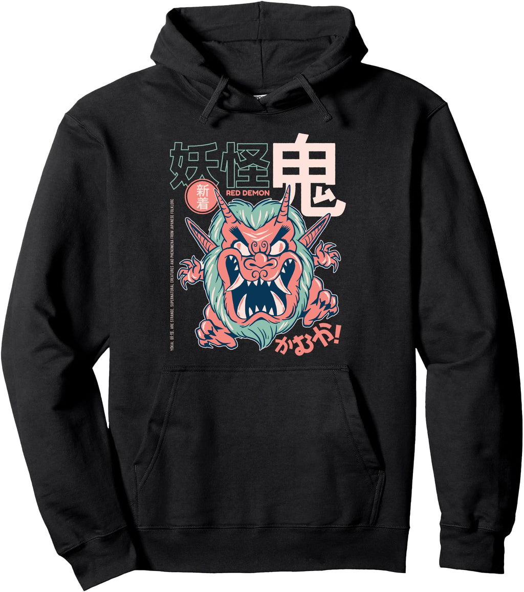 Oni Yokai Japanese Anime Artist Hoodie - Graphic Print for Adults - T-Shirt, Sweatshirt, Hoodie