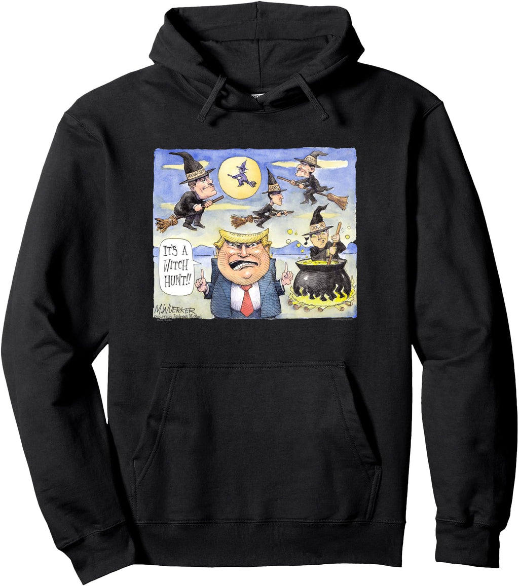 Matt Wuerker Trump Witch Hunt Rare Hoodie - Minimalist Print Unisex - T-Shirt, Sweatshirt, Hoodie