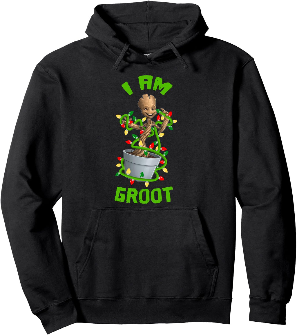 Original Marvel I Am Groot Cartoon Hoodie - Streetwear Style for Adults - T-Shirt, Sweatshirt, Hoodie