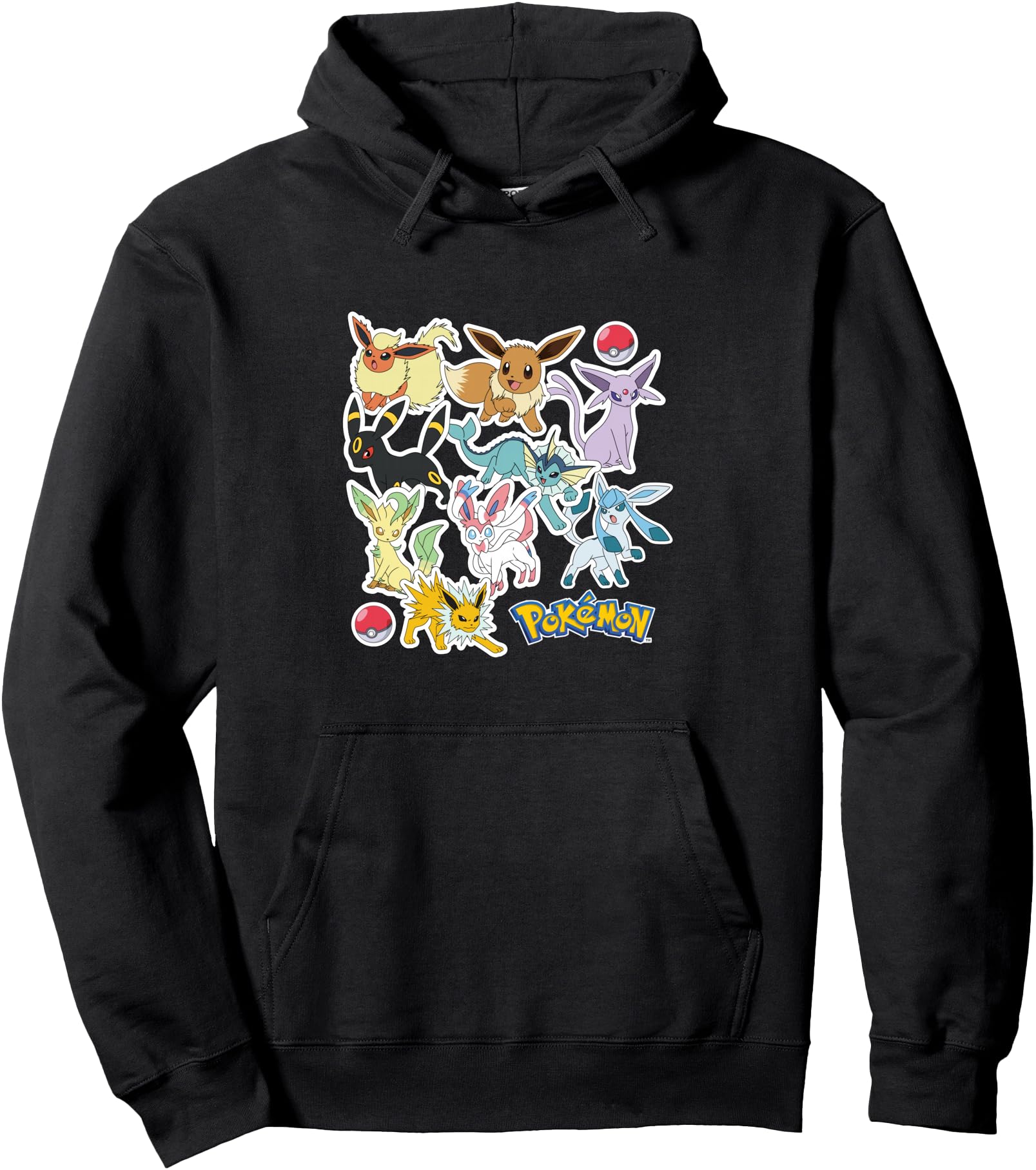 Handcrafted Pok Mon Eeveelution Hoodie - Fun Novelty Design for Adults - T-Shirt, Sweatshirt, Hoodie
